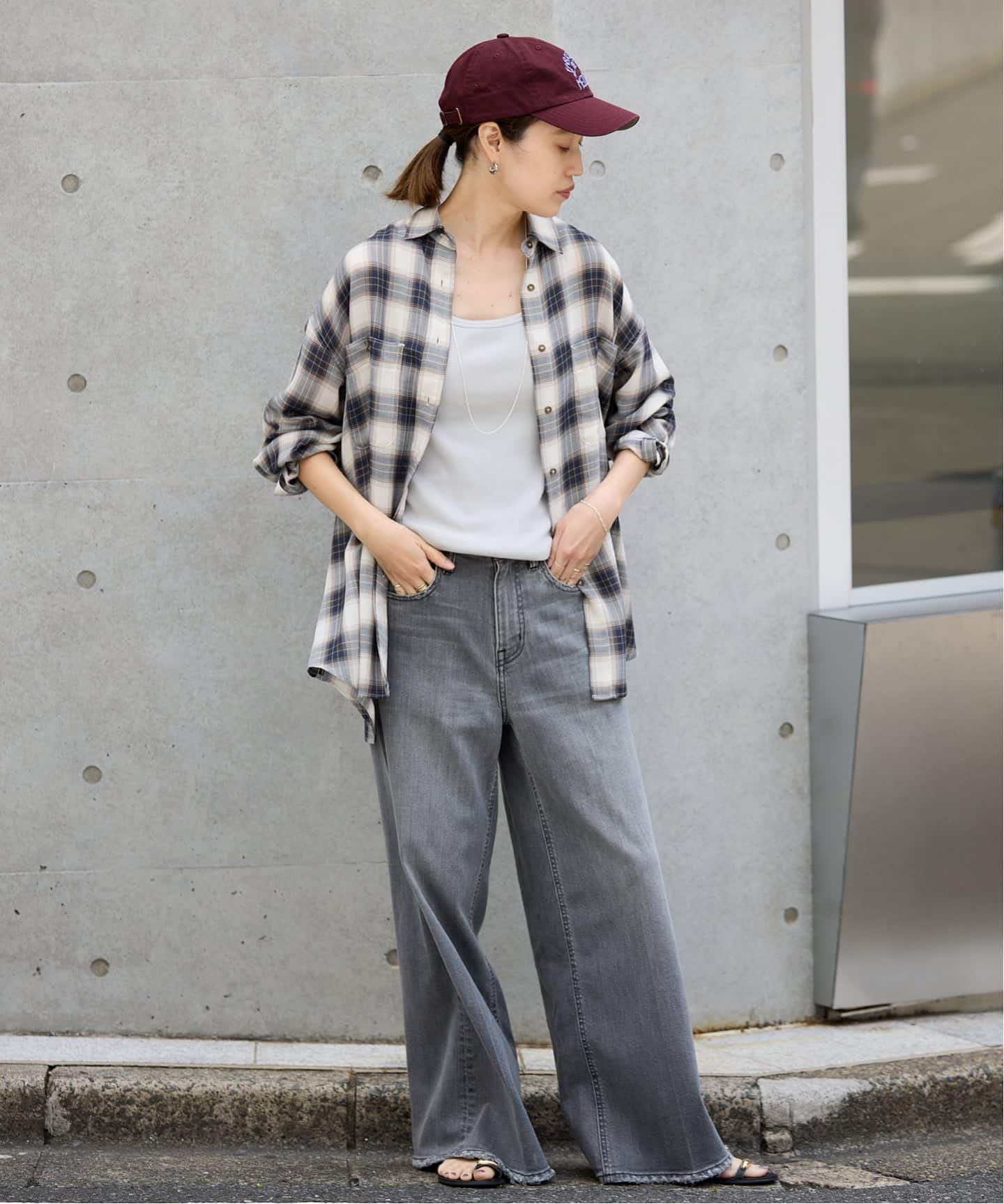 SLOBE IENA ビエラチェックルーズシャツ　新品 追加予約》ビエラチェックルーズシャツ（シャツ／ブラウス