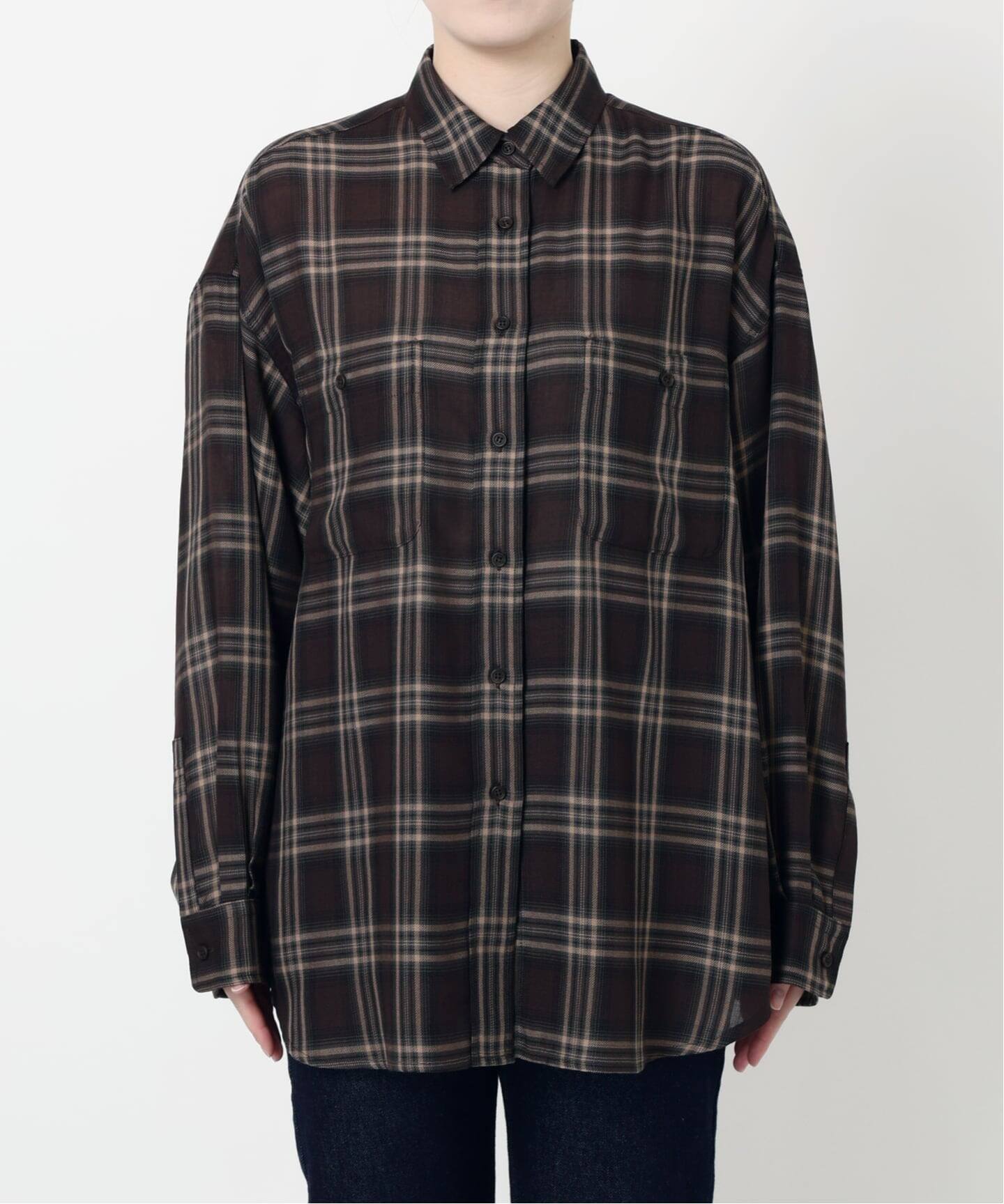 追加》ビエラチェックルーズシャツ（シャツ／ブラウス）｜SLOBE