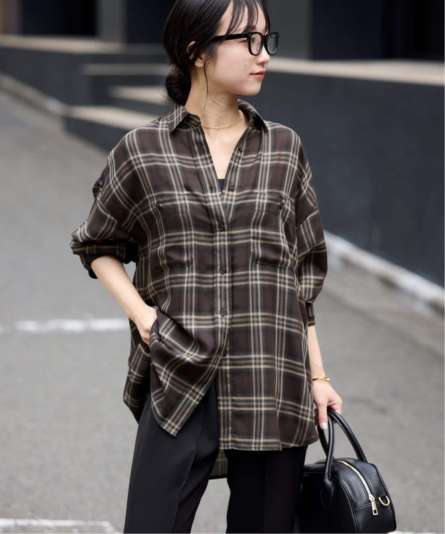 WEB・一部店舗限定/追加2予約》ビエラチェックルーズシャツ