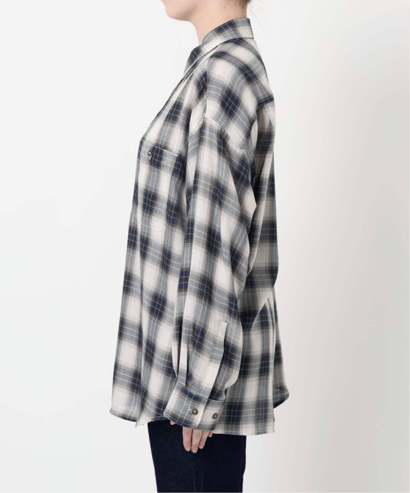 【SLOBEIENA】25AW 25050912812130 ビエラチェックルーズシャツ長袖シャツ SLOBE IENA（スローブイエナ）の「《WEB・一部店舗限定/追加2》ビエラ