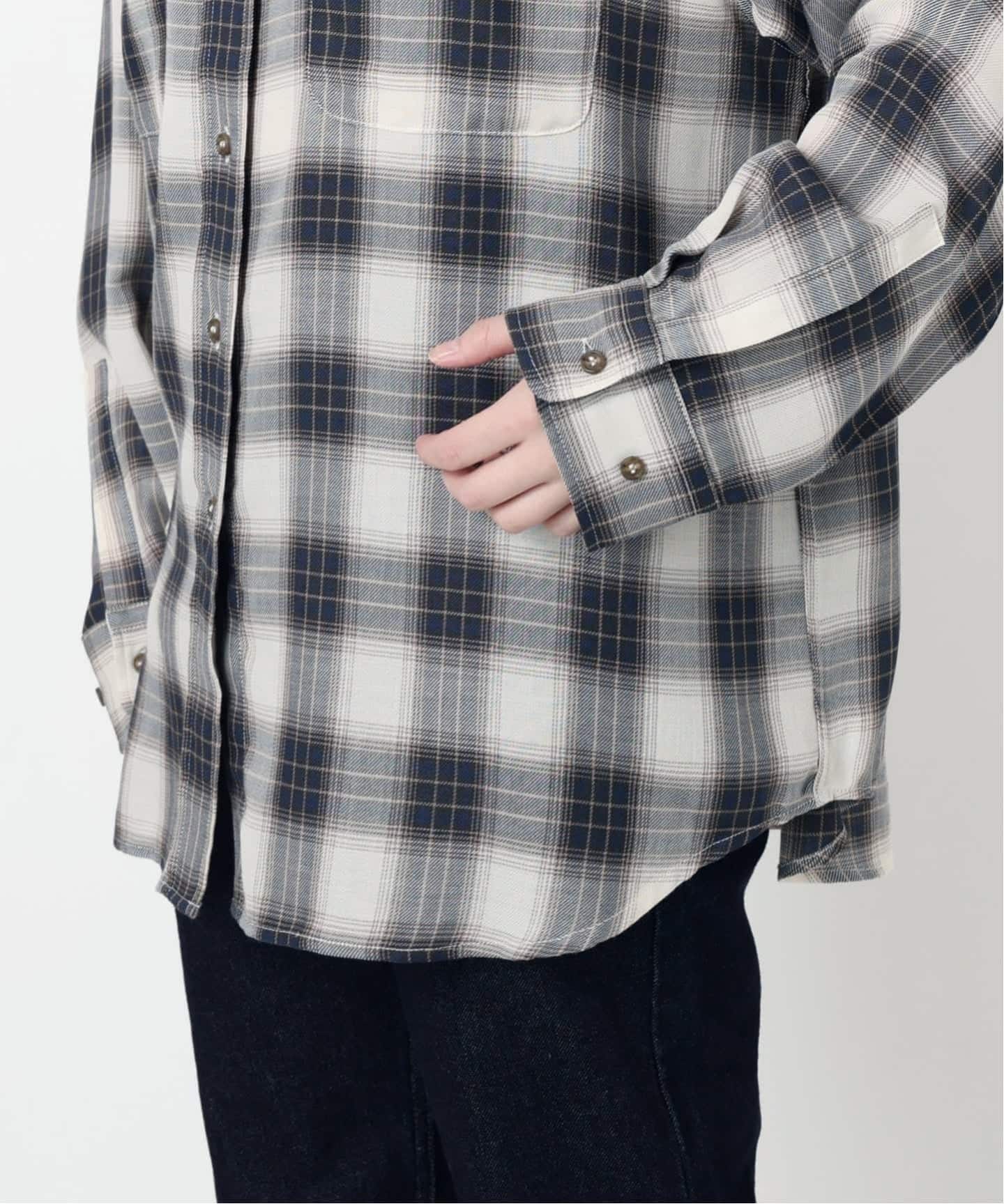 SLOBE IENA 新品 ビエラチェックルーズシャツ WEB・一部店舗限定/追加2予約》ビエラチェックルーズシャツ