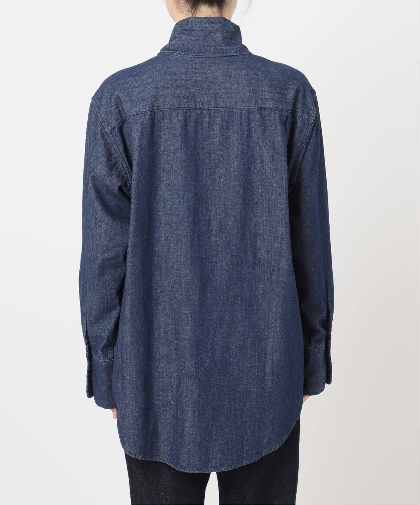 フェザーデニムビッグボウタイシャツ（シャツ／ブラウス）｜SLOBE IENA
