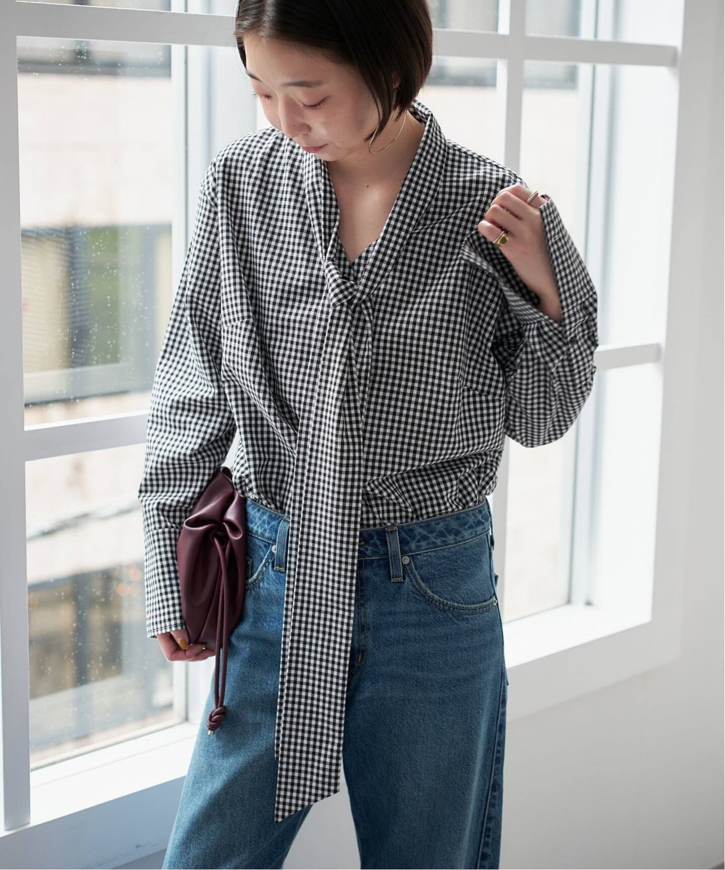 PROVOKE/プロヴォーク ギンガムボウタイシャツ PV-030071（シャツ