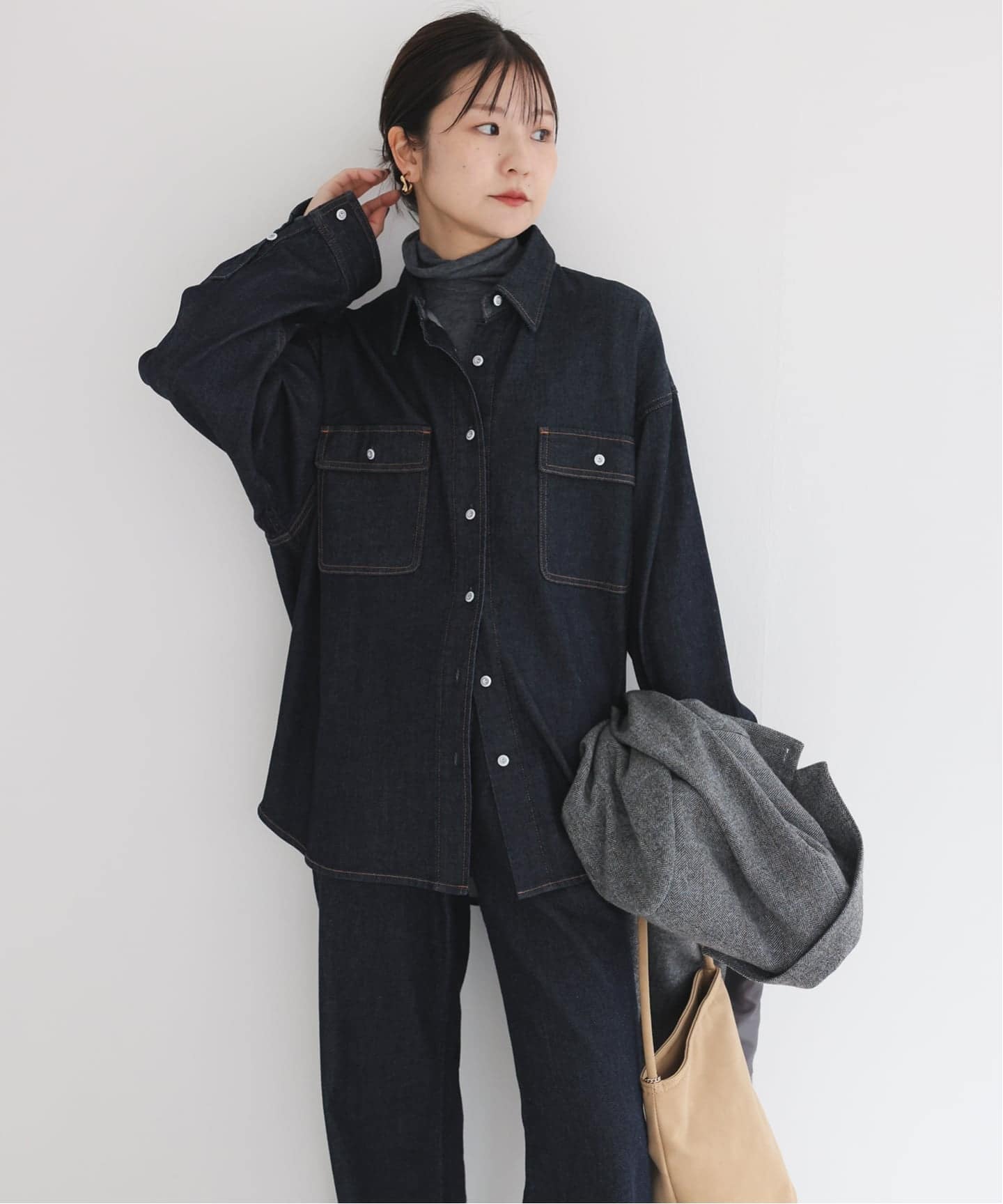 Healthy DENIM/ヘルシーデニム SLOBE別注 デニムシャツ petit Almond