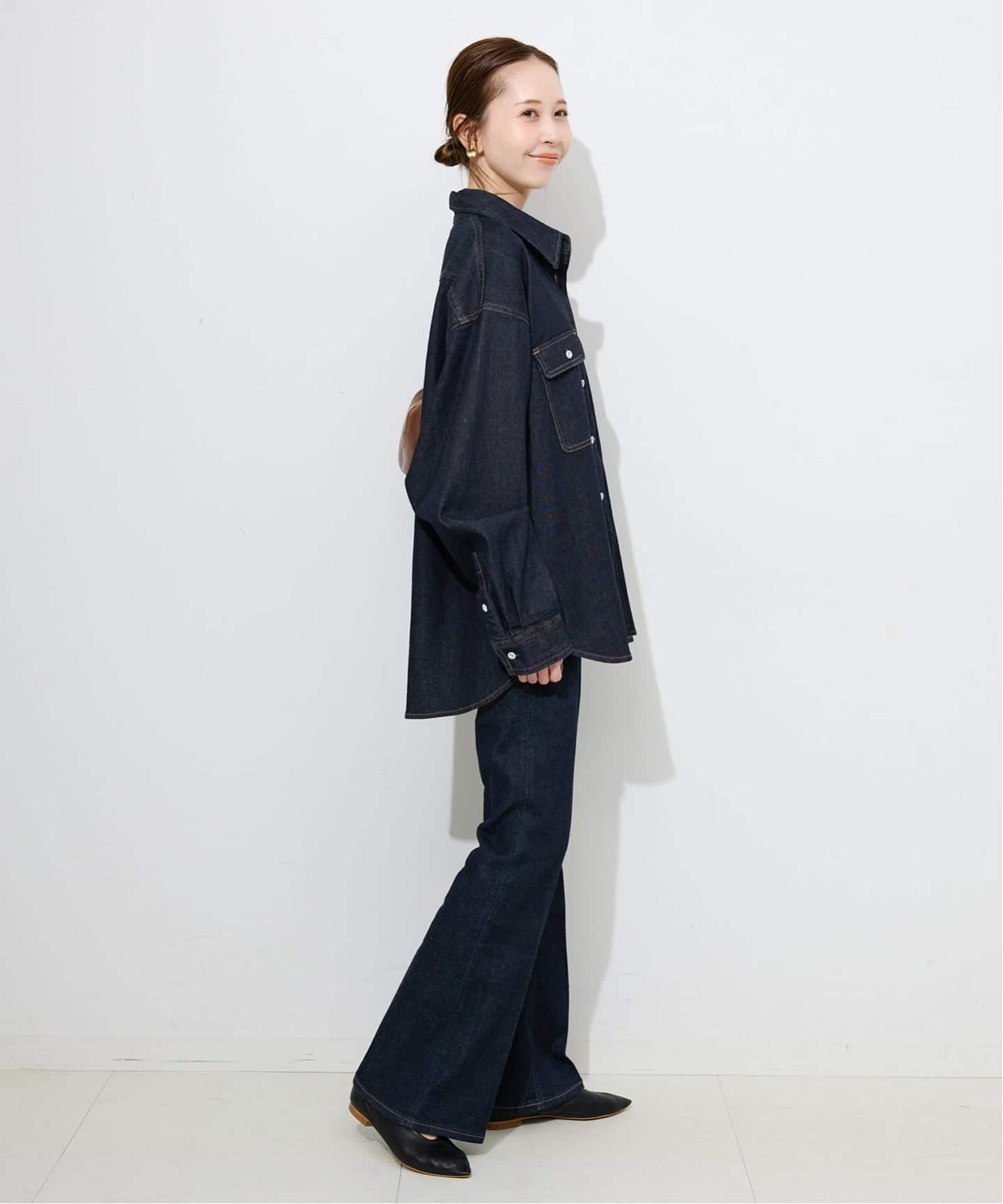 Healthy Denim ダークブルー デニムシャツ Healthy DENIM(ヘルシーデニム)｜Tomato ビッグシャツ/Mid Used