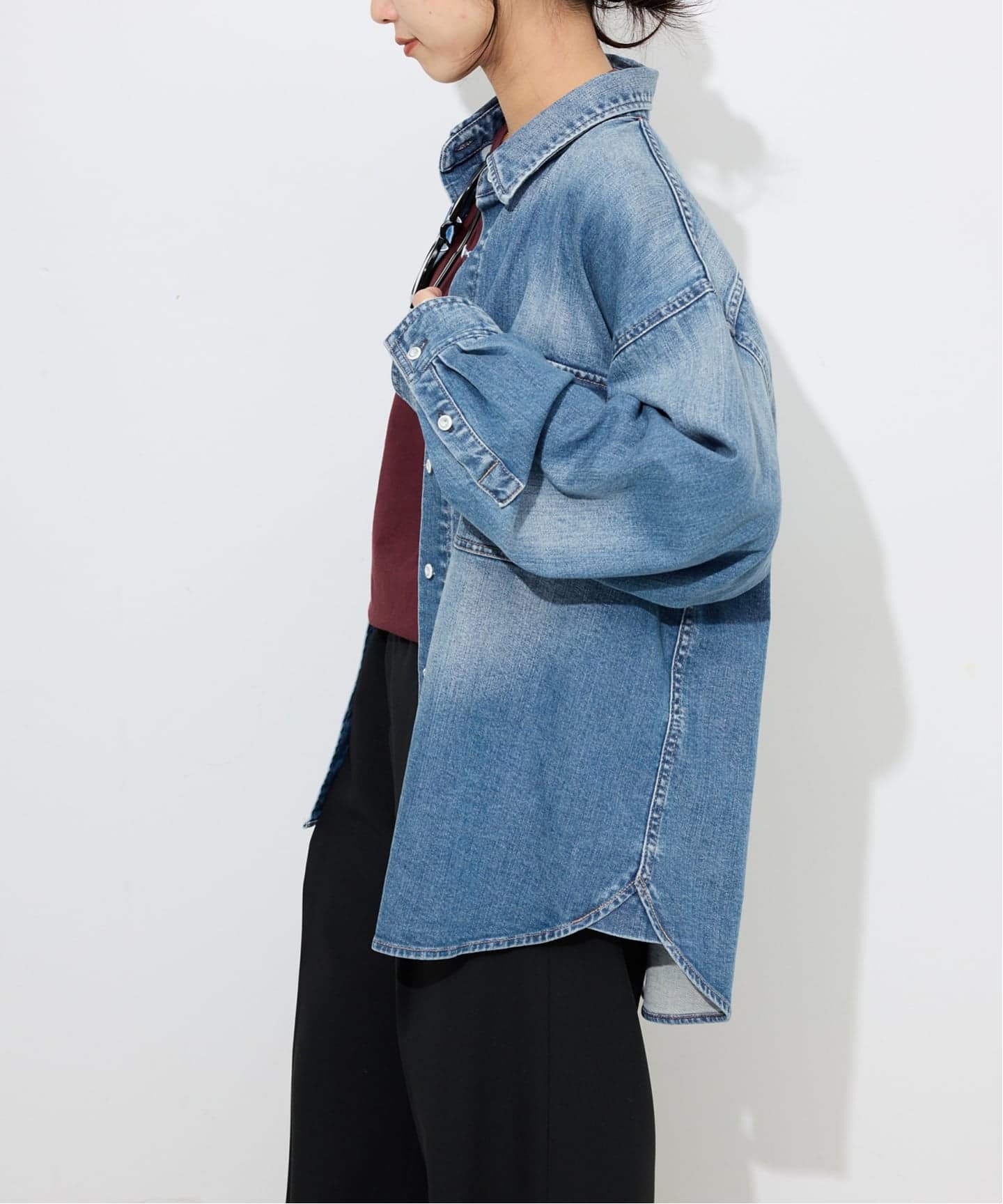 Healthy Denim ダークブルー デニムシャツ Healthy DENIM/ヘルシーデニム SLOBE別注 デニムシャツ petit