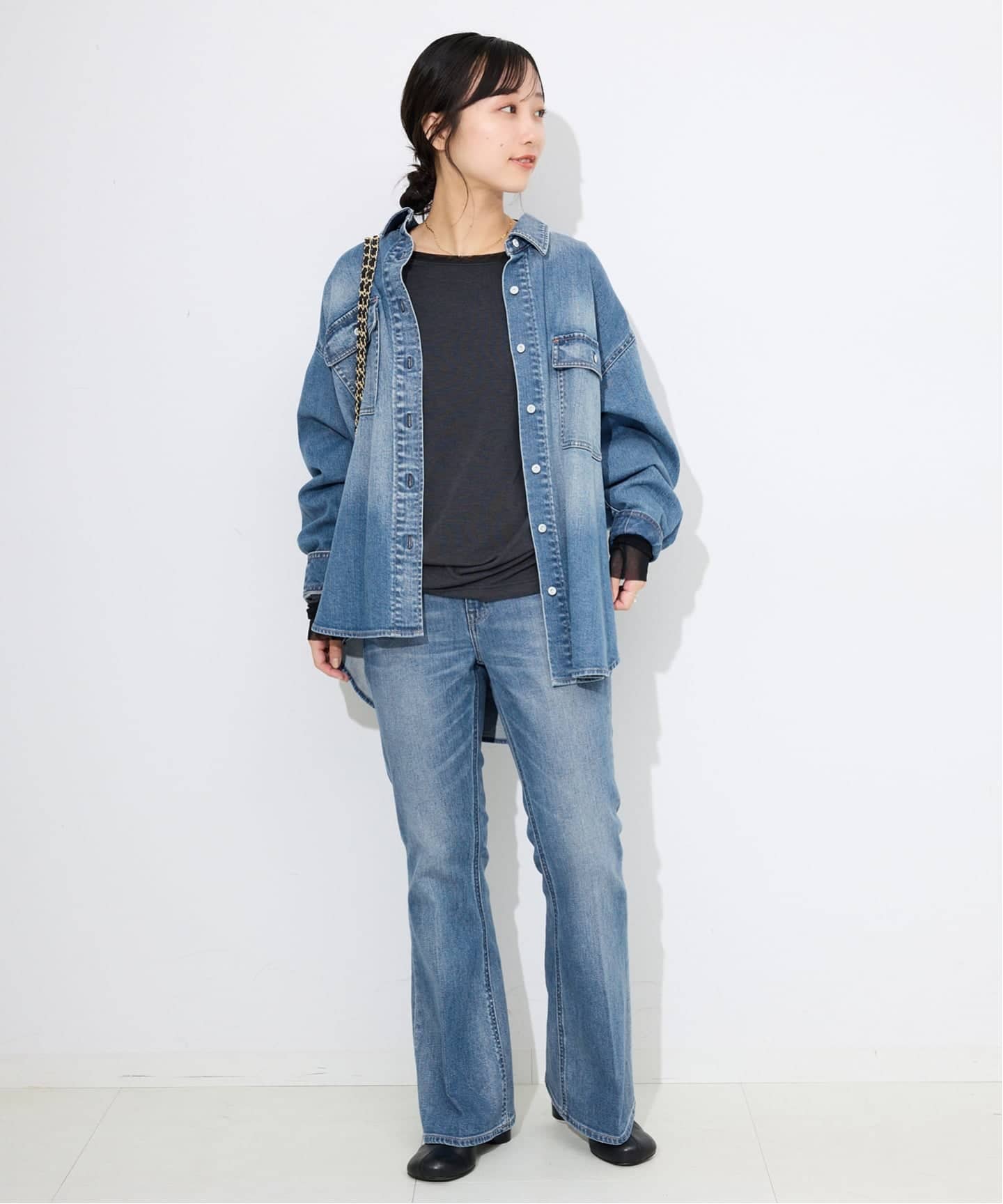 Healthy DENIM/ヘルシーデニム SLOBE別注 デニムシャツ petit