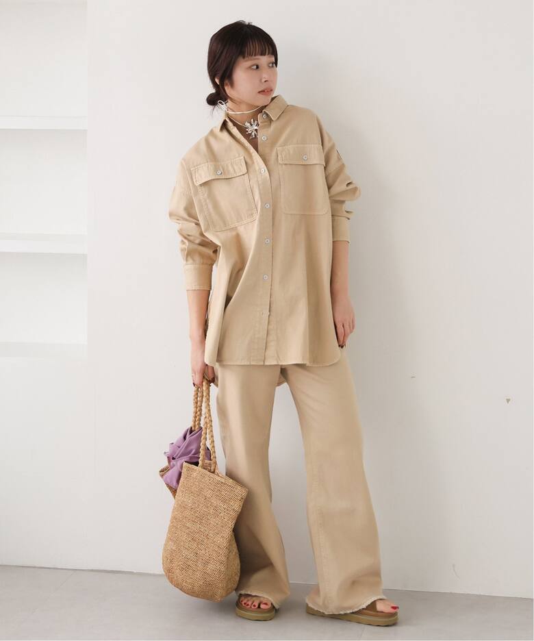 追加》Healthy DENIM/ヘルシーデニム SLOBE別注 ビッグシャツ ALMOND 
