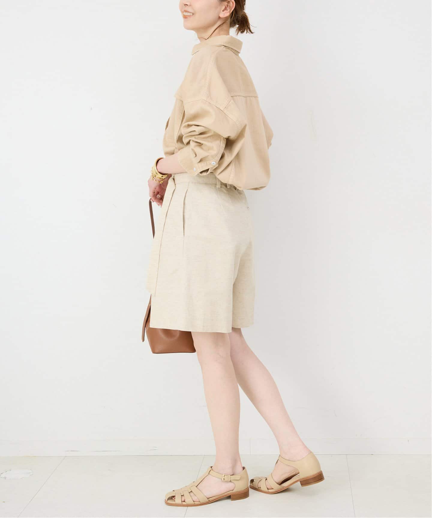 追加》Healthy DENIM/ヘルシーデニム SLOBE別注 ビッグシャツ ALMOND