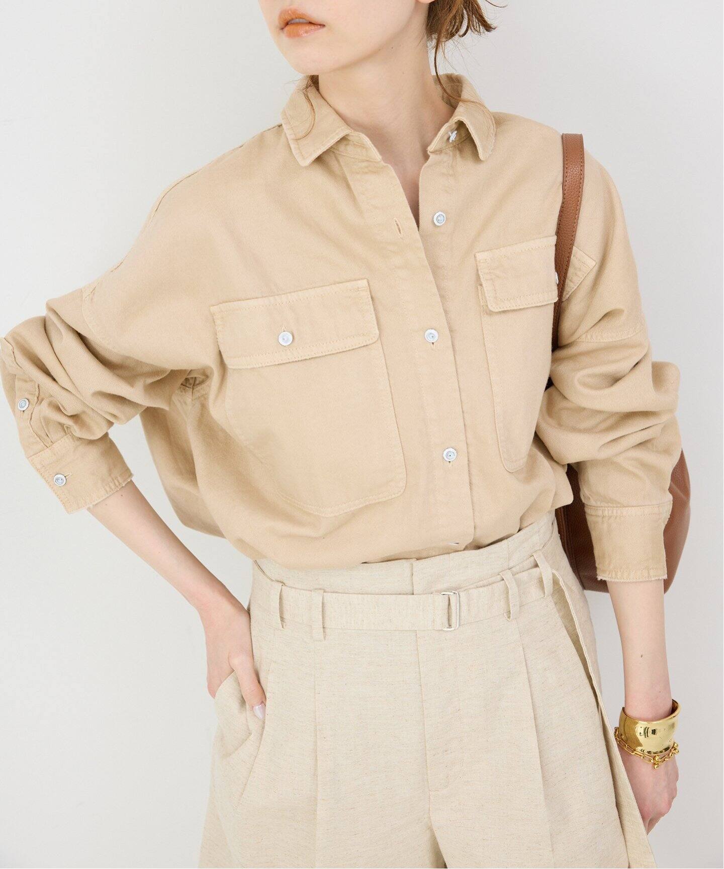 追加》Healthy DENIM/ヘルシーデニム SLOBE別注 ビッグシャツ ALMOND