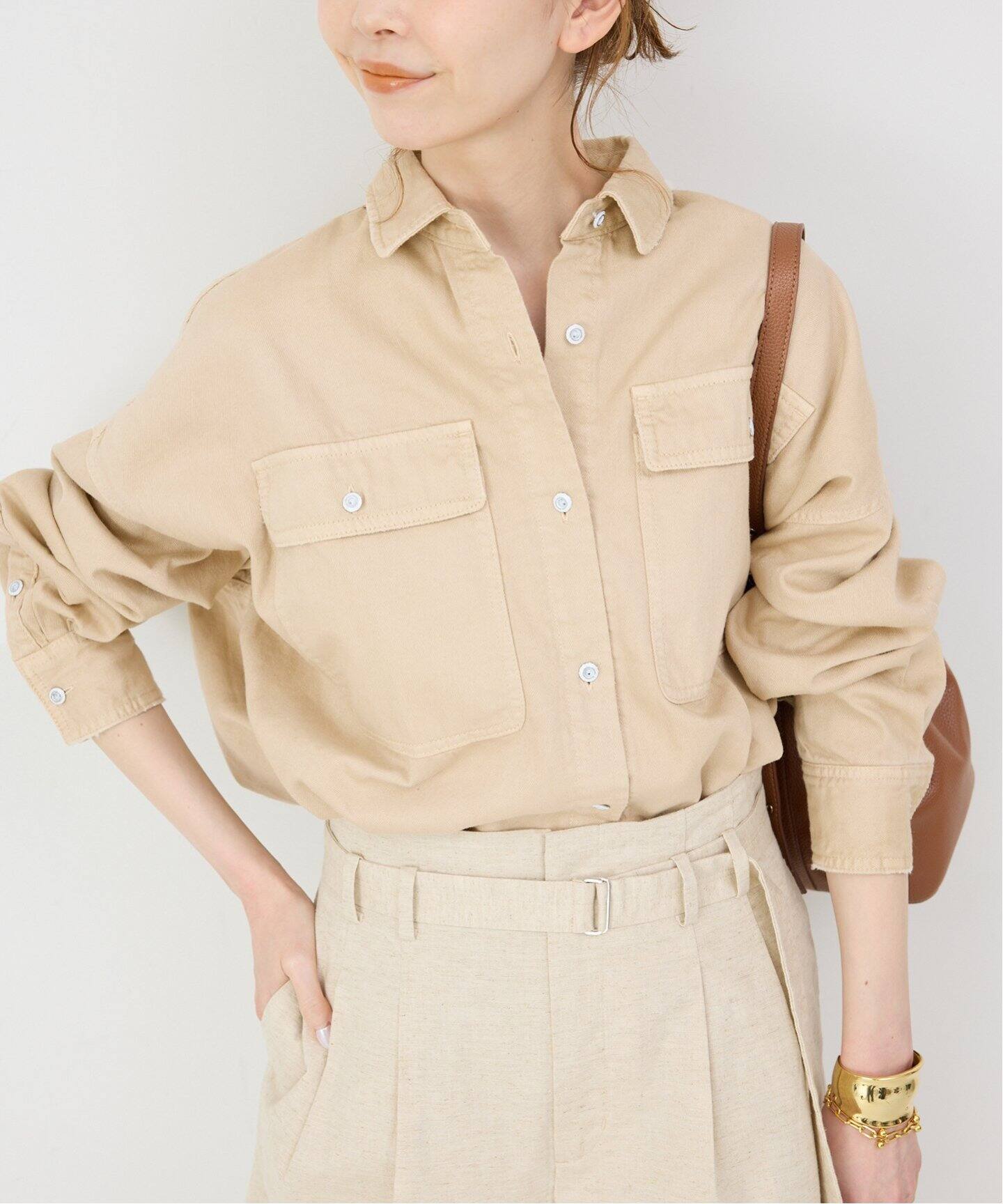 追加》Healthy DENIM/ヘルシーデニム SLOBE別注 ビッグシャツ ALMOND 