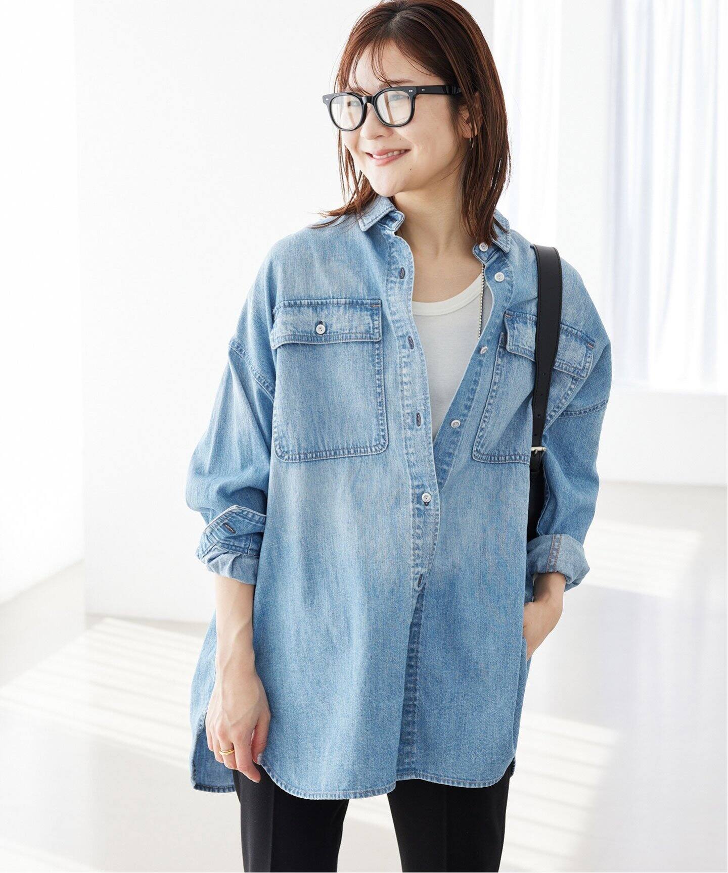 healthy denim ヘルシーデニム slobe別注 ビッグシャツ 追加》Healthy DENIM/ヘルシーデニム SLOBE別注 ビッグシャツ ALMOND