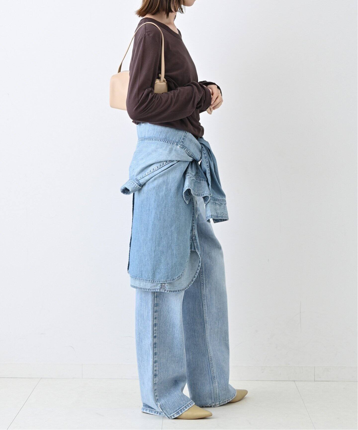 追加》Healthy DENIM/ヘルシーデニム SLOBE別注 ビッグシャツ ALMOND 