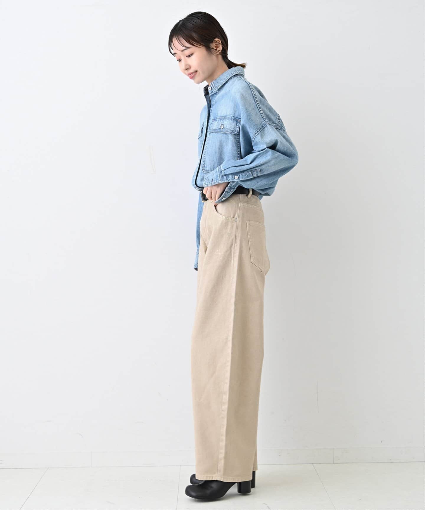 SLOBE IENA別注 ホワイト デニムビッグシャツ 新品未使用 SLOBE IENA別注 ホワイト デニムビッグシャツ 新品未使用