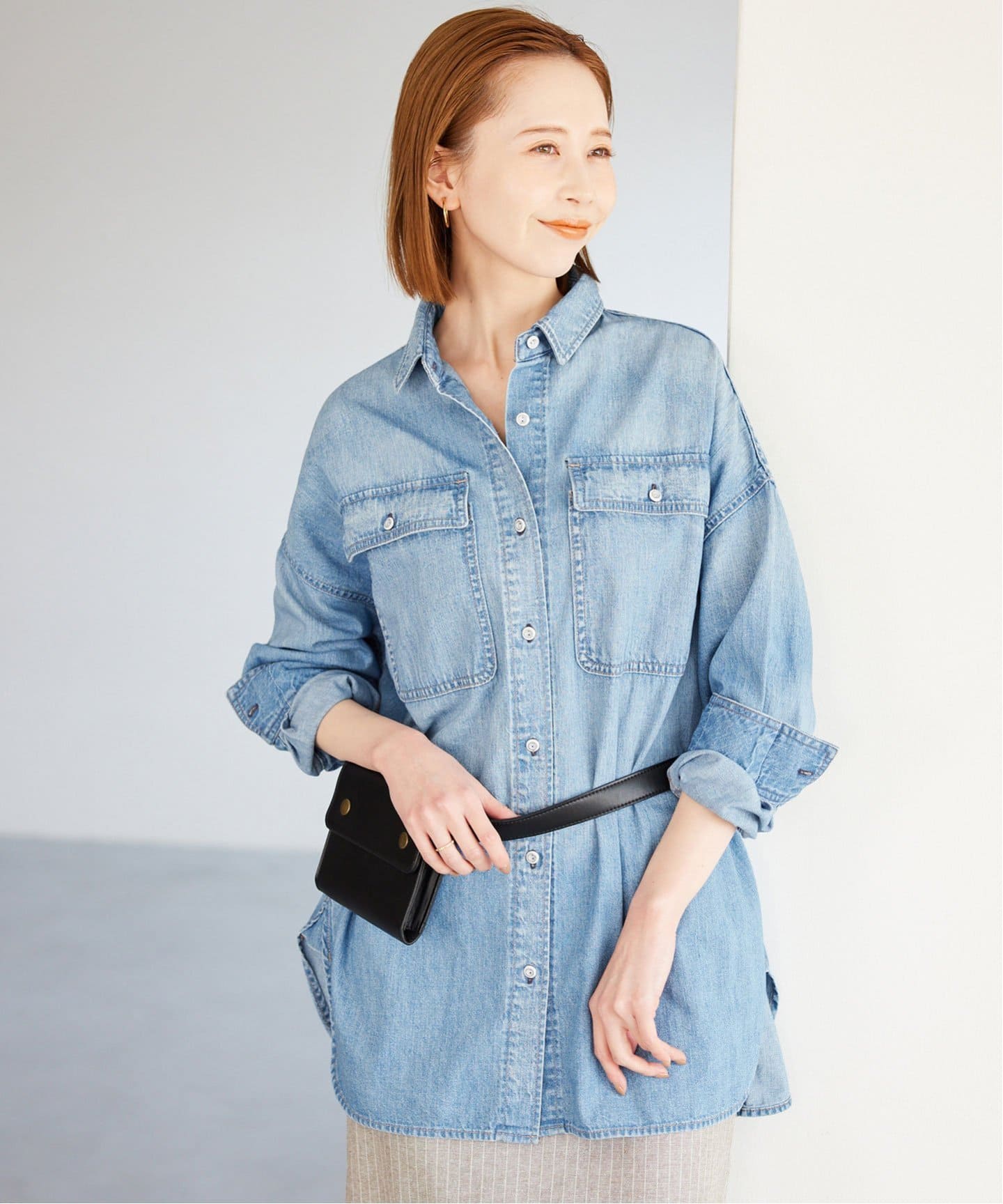 追加》Healthy DENIM/ヘルシーデニム SLOBE別注 ビッグシャツ ALMOND