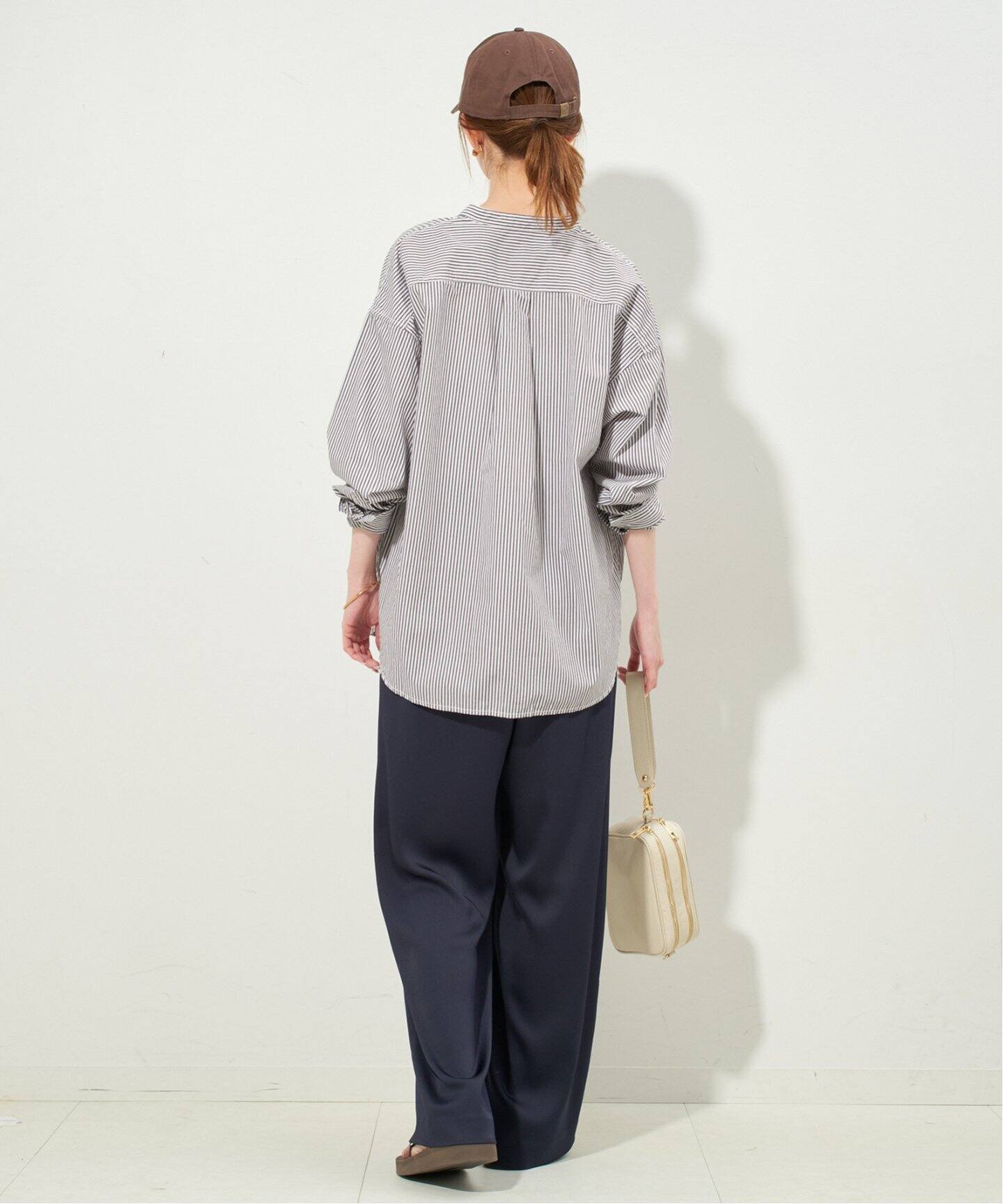 追加》ROYAL NAVY/ロイヤルネイビー SLOBE別注 バンドカラーシャツ 