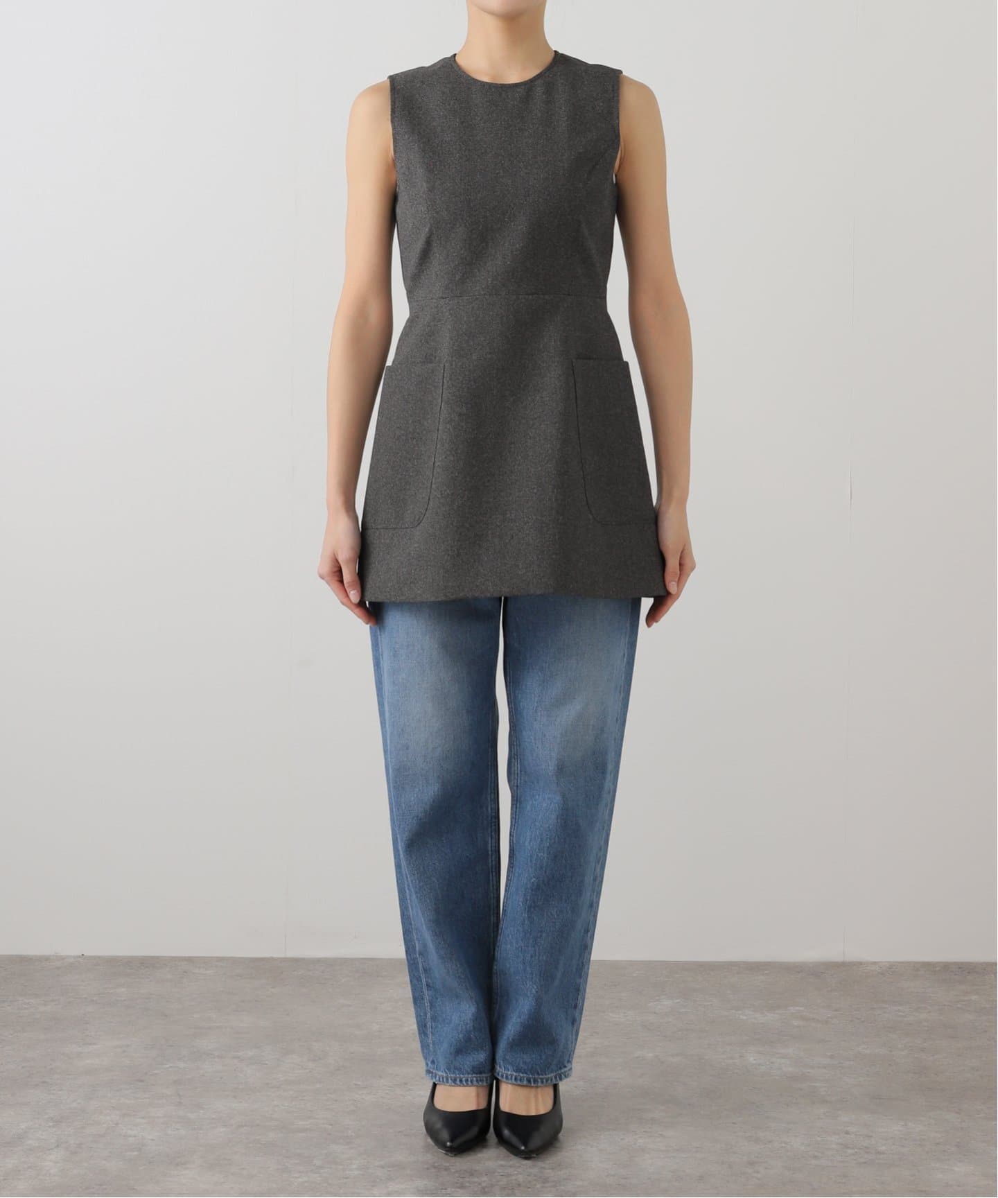 CLANE APRON TOPS グレー CLANE APRON TOPS | FLICKA ASHIYA