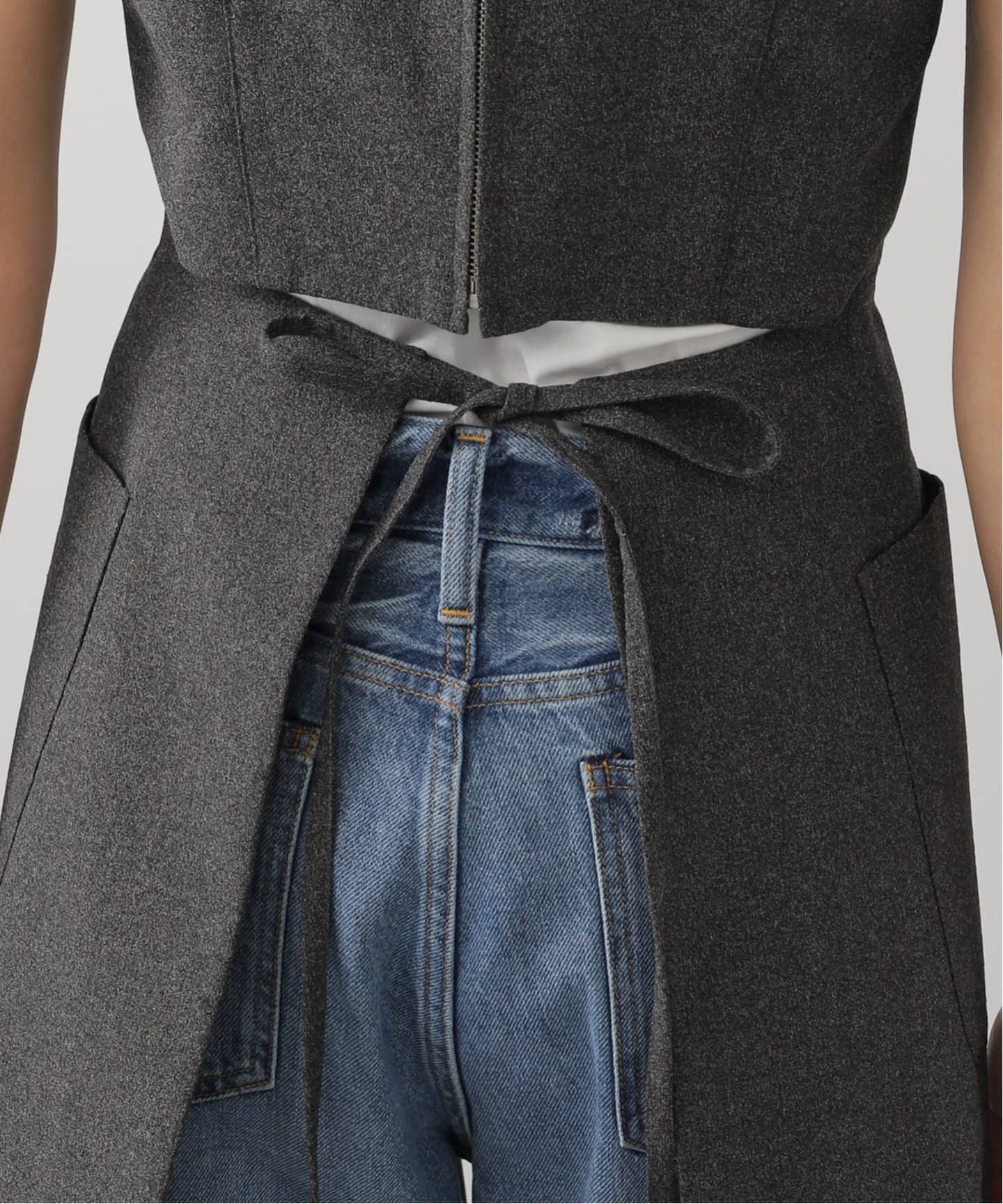 CLANE APRON TOPS グレー APRON TOPS｜TOPS(トップス)｜CLANE OFFICIAL ONLINE STORE