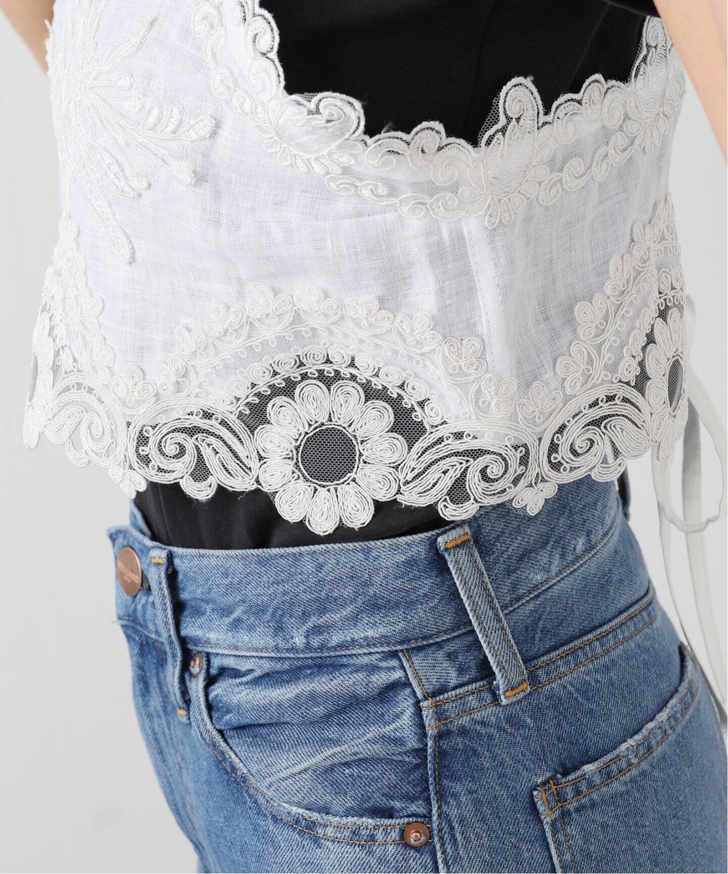 MAURIZIO MYKONOS/マウリツィオ ミコノス ショートレースキャミ  