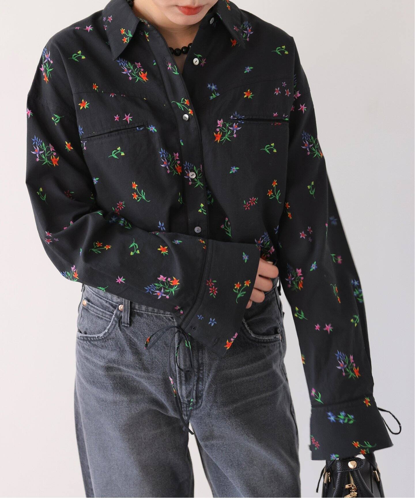 slobe iena margaux マルゴーflower westernシャツ