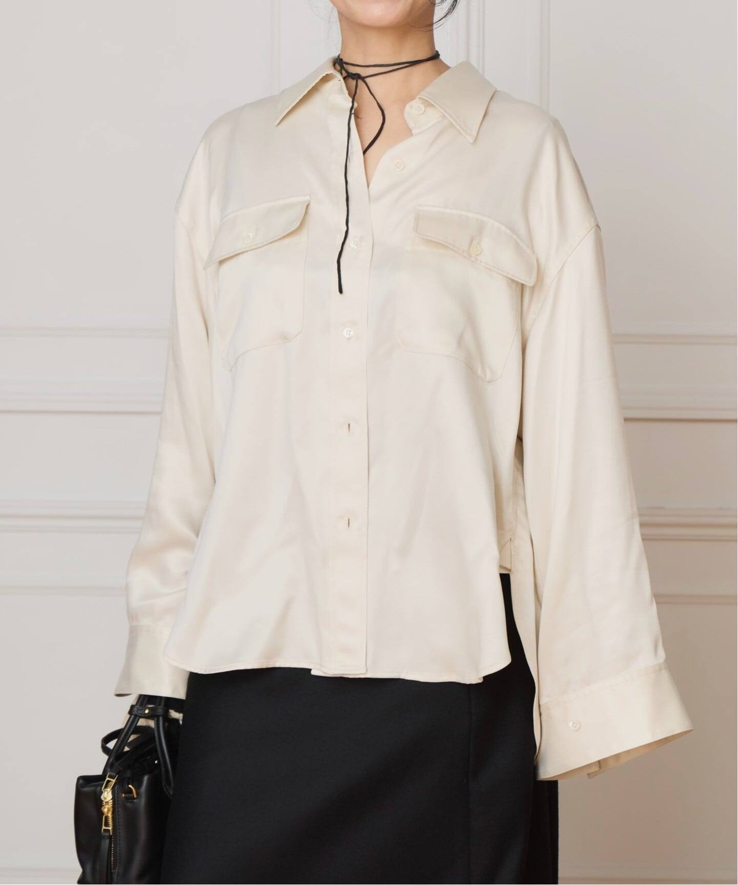 IENA ツイルロング シャツブラウス IENA（イエナ）の「ツイルロング シャツブラウス◇（シャツ/ブラウス