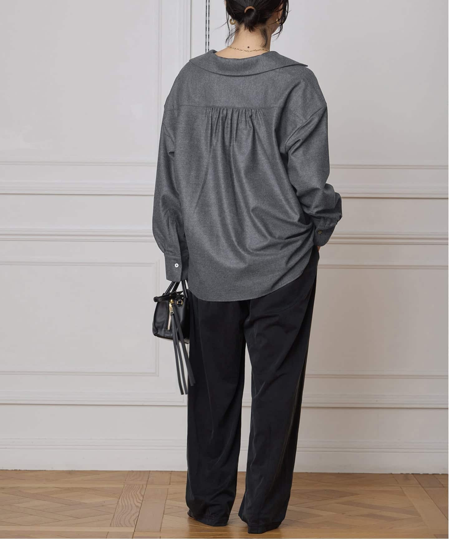 IENA LA BOUCLE ウールジャージスキッパーシャツ（シャツ／ブラウス