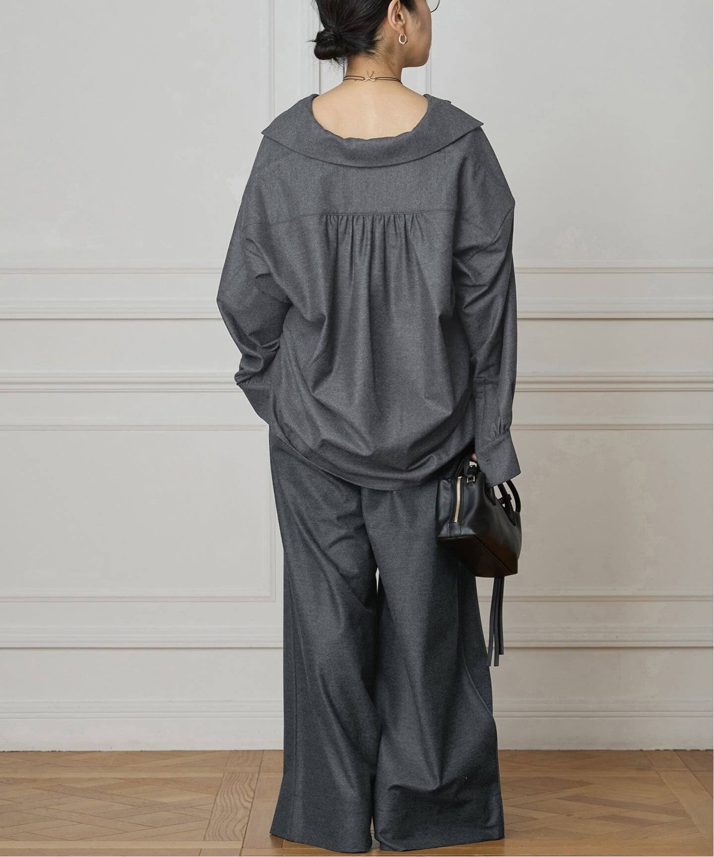 IENA LA BOUCLE ウールジャージスキッパーシャツ（シャツ／ブラウス