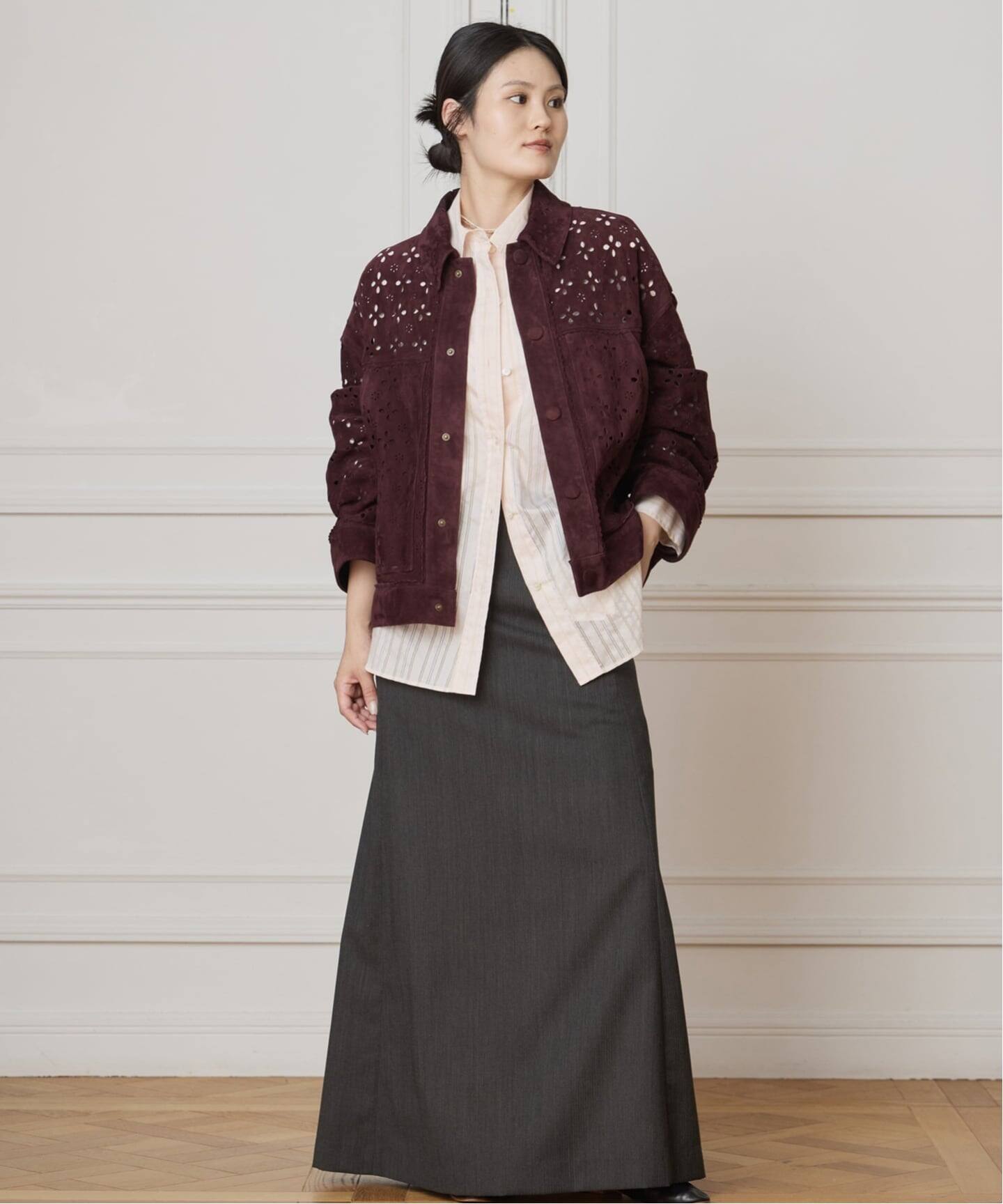 IENA LA BOUCLE シアーストライプシャツ（シャツ／ブラウス）｜IENA
