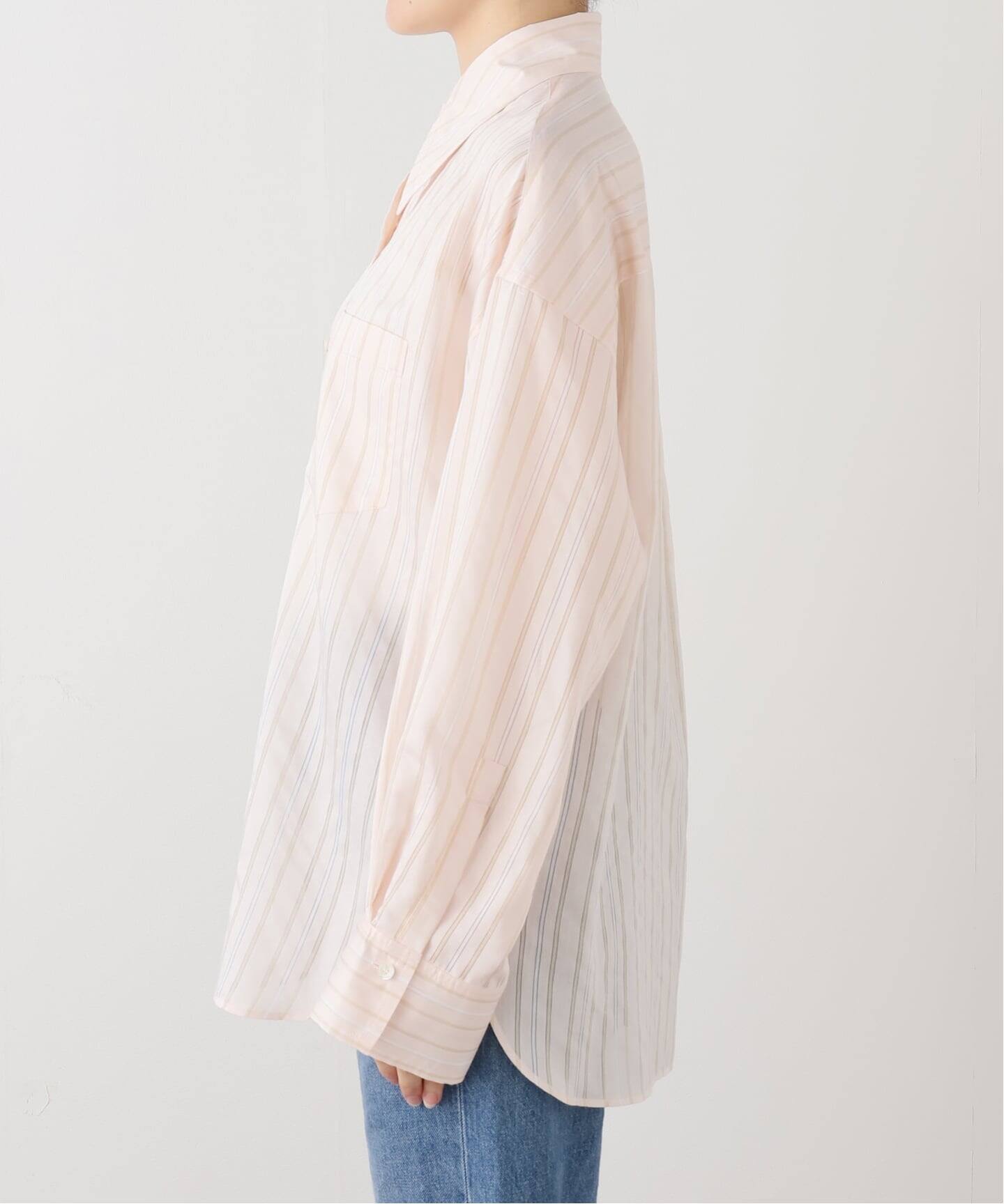 IENA LA BOUCLE シアーストライプシャツ（シャツ／ブラウス）｜IENA