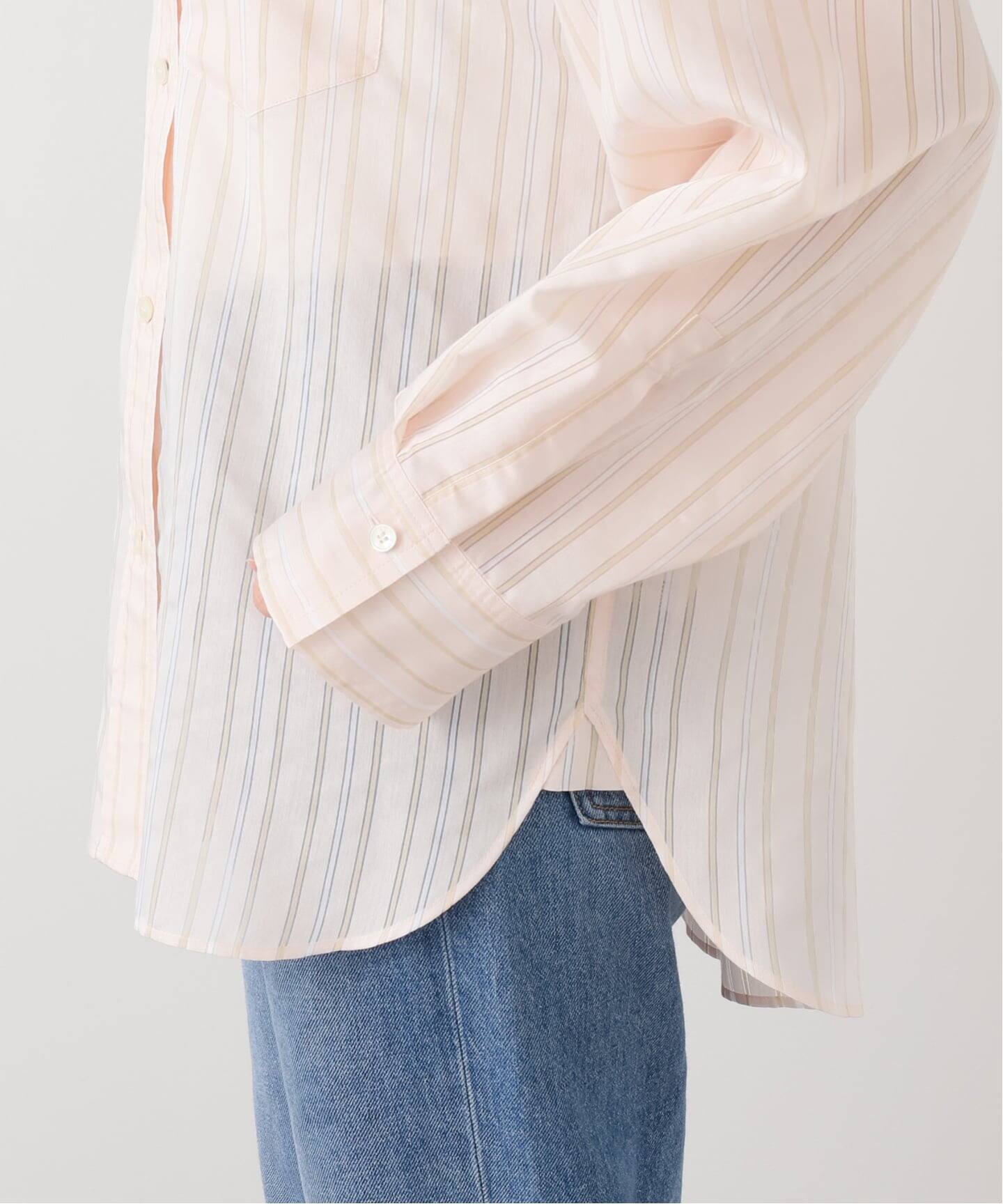 IENA LA BOUCLE シアーストライプシャツ（シャツ／ブラウス）｜IENA