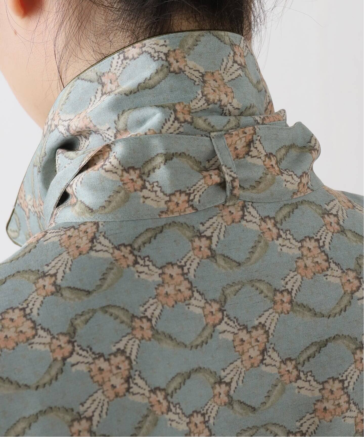 IENA LA BOUCLE オーナメントフラワープリントシャツ（シャツ