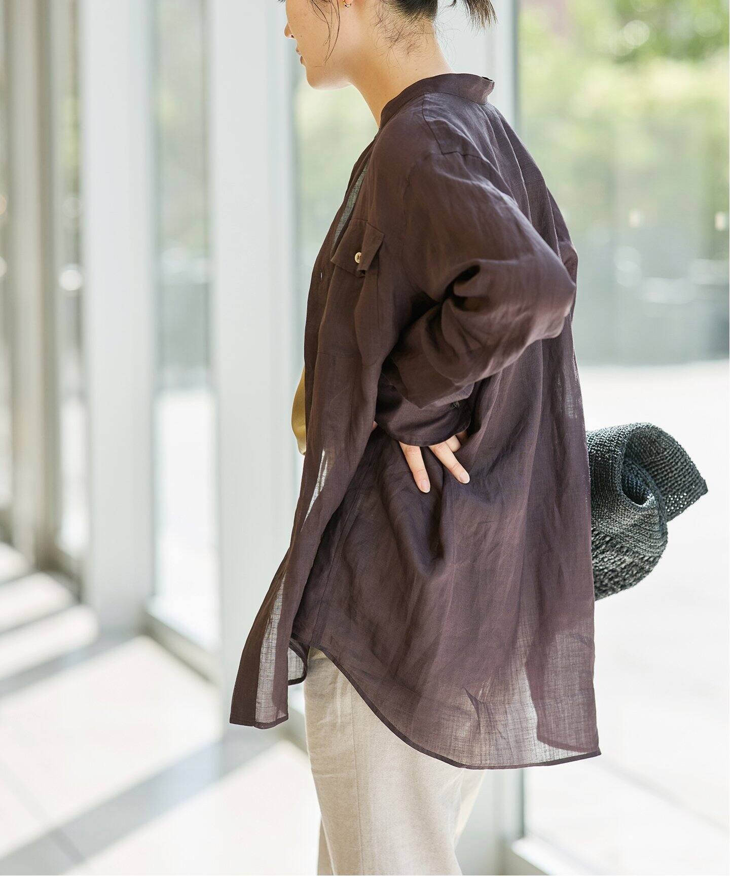 IENA LA BOUCLE ラミーシアーシャツ（シャツ／ブラウス）｜IENA