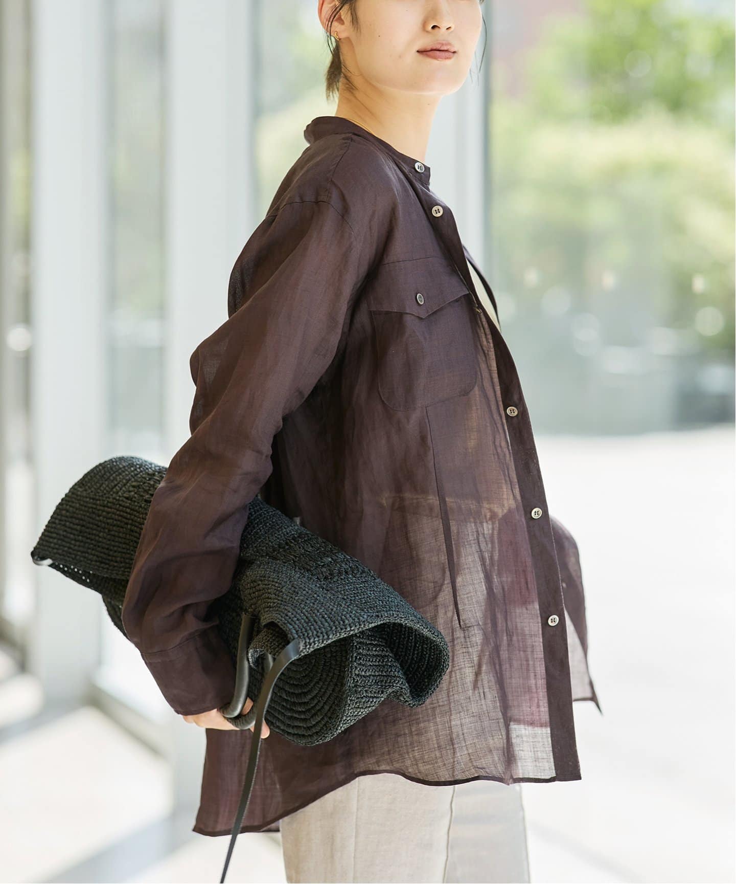ブラウス シャツ IENA LA BOUCLE ラミーシアーシャツ レディース IENA LA BOUCLE ラミーシアーシャツ（シャツ／ブラウス）｜IENA