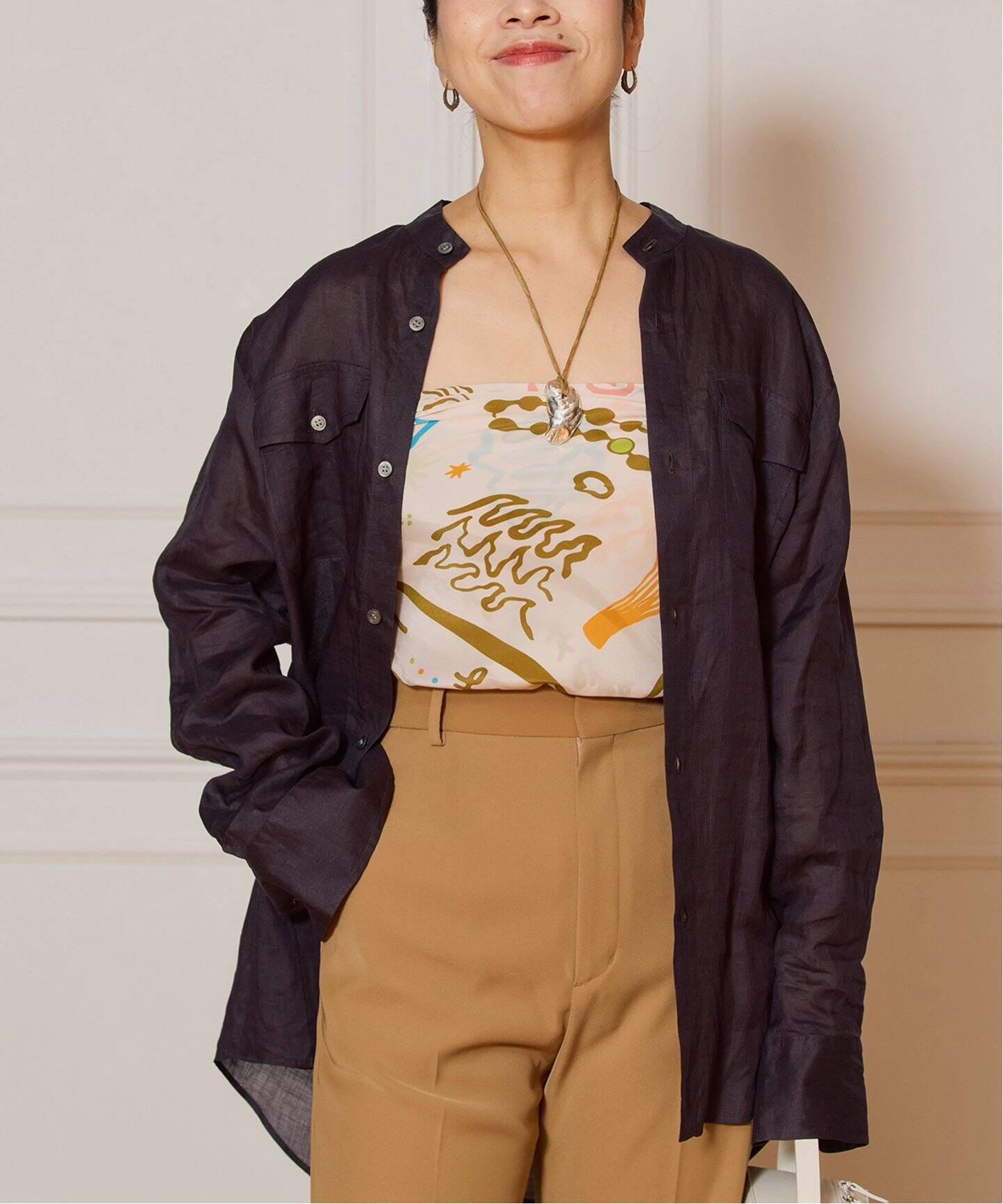 ブラウス シャツ IENA LA BOUCLE ラミーシアーシャツ レディース IENA LA BOUCLE ラミーシアーシャツ（シャツ／ブラウス）｜IENA