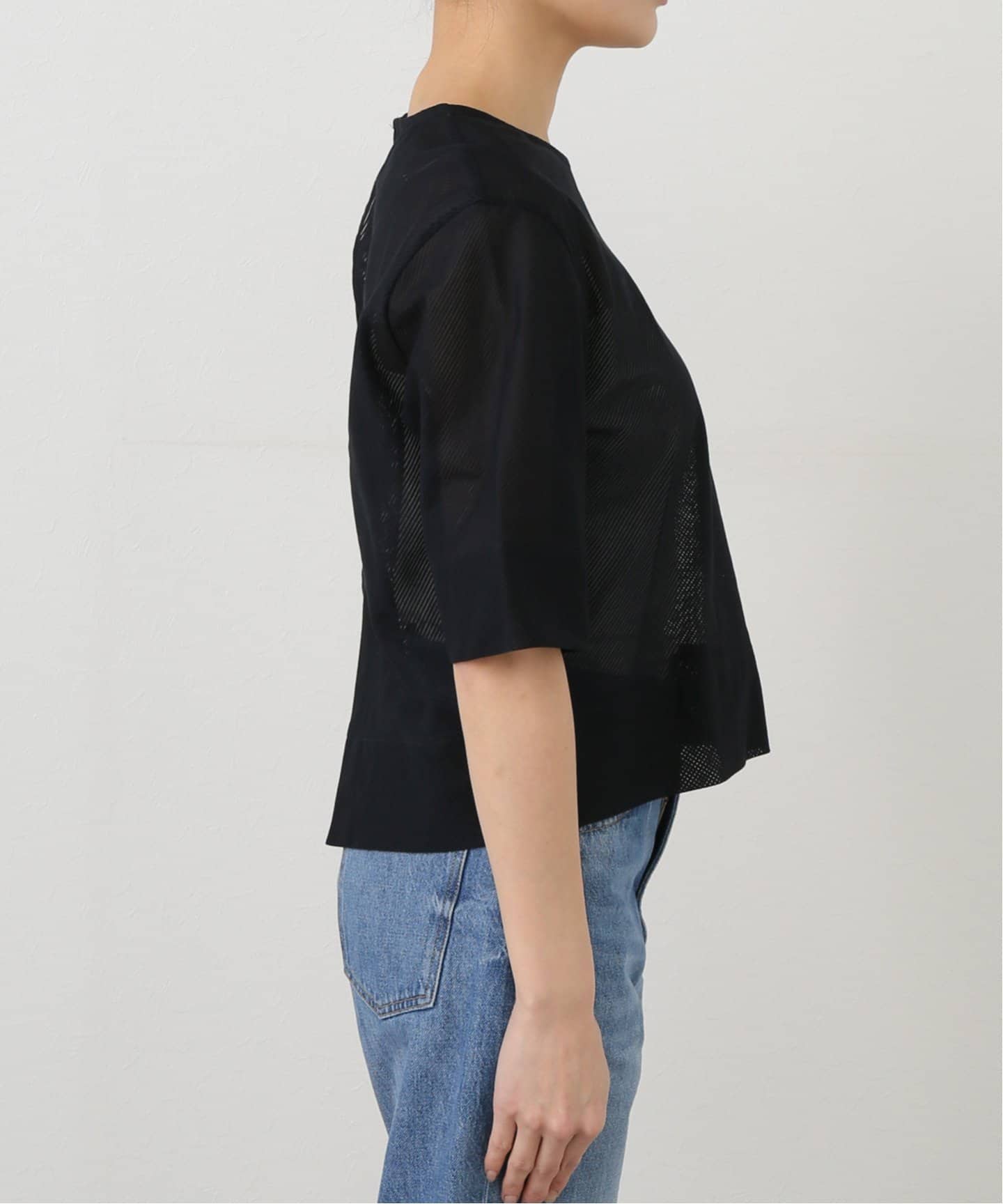 美品⭐︎noir keininomlya フリル付き長袖Tシャツ XS SEYA./セヤ TAILOR BLOUSE TK01265F116（シャツ／ブラウス