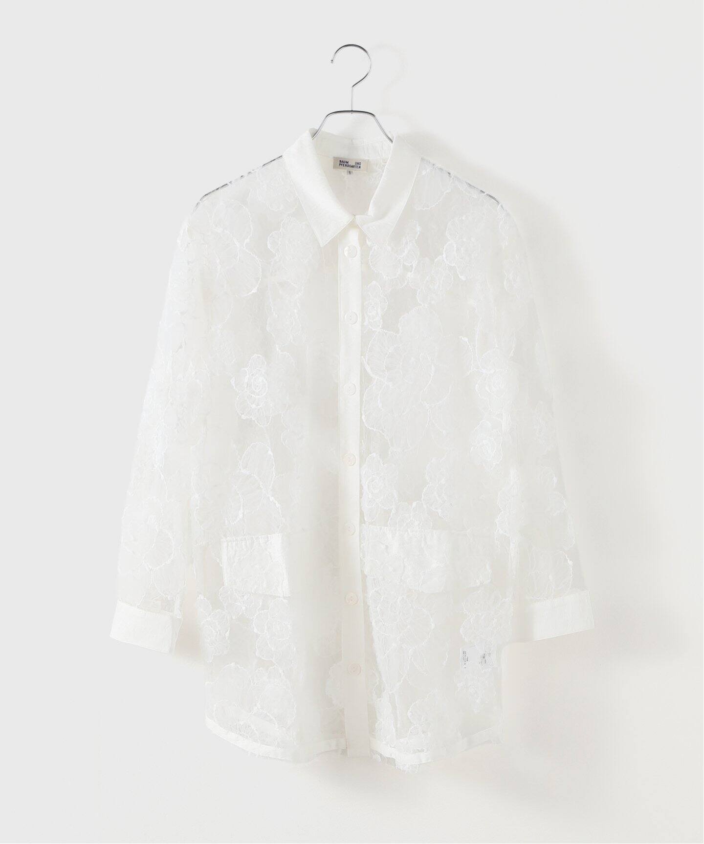 売れ筋商品|||バウムウンドヘルガーデン シャツ レディース トップス MAXENE - Button-down blouse - white BAUM UND PFERDGARTEN/バウム ウンド ヘルガーデン シャツ