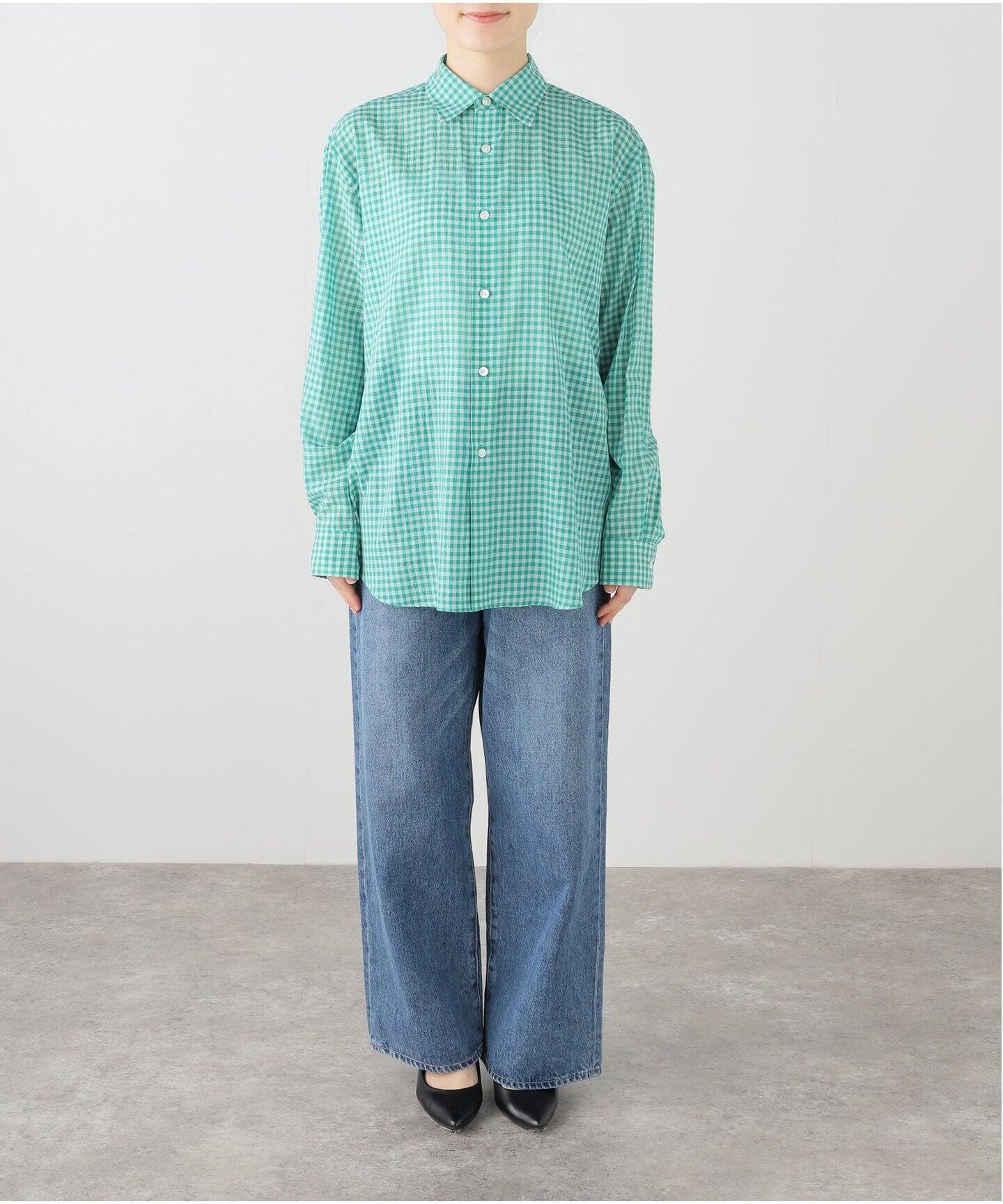 AURALEE/オーラリー AIRY LIGHT COTTON CHECK BIG シャツ A25SS04GC  