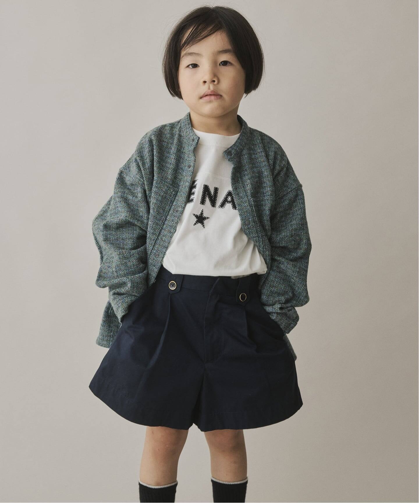 MOUN TEN. / マウンテン 別注 cotton tweed shirt kids（キッズウェア