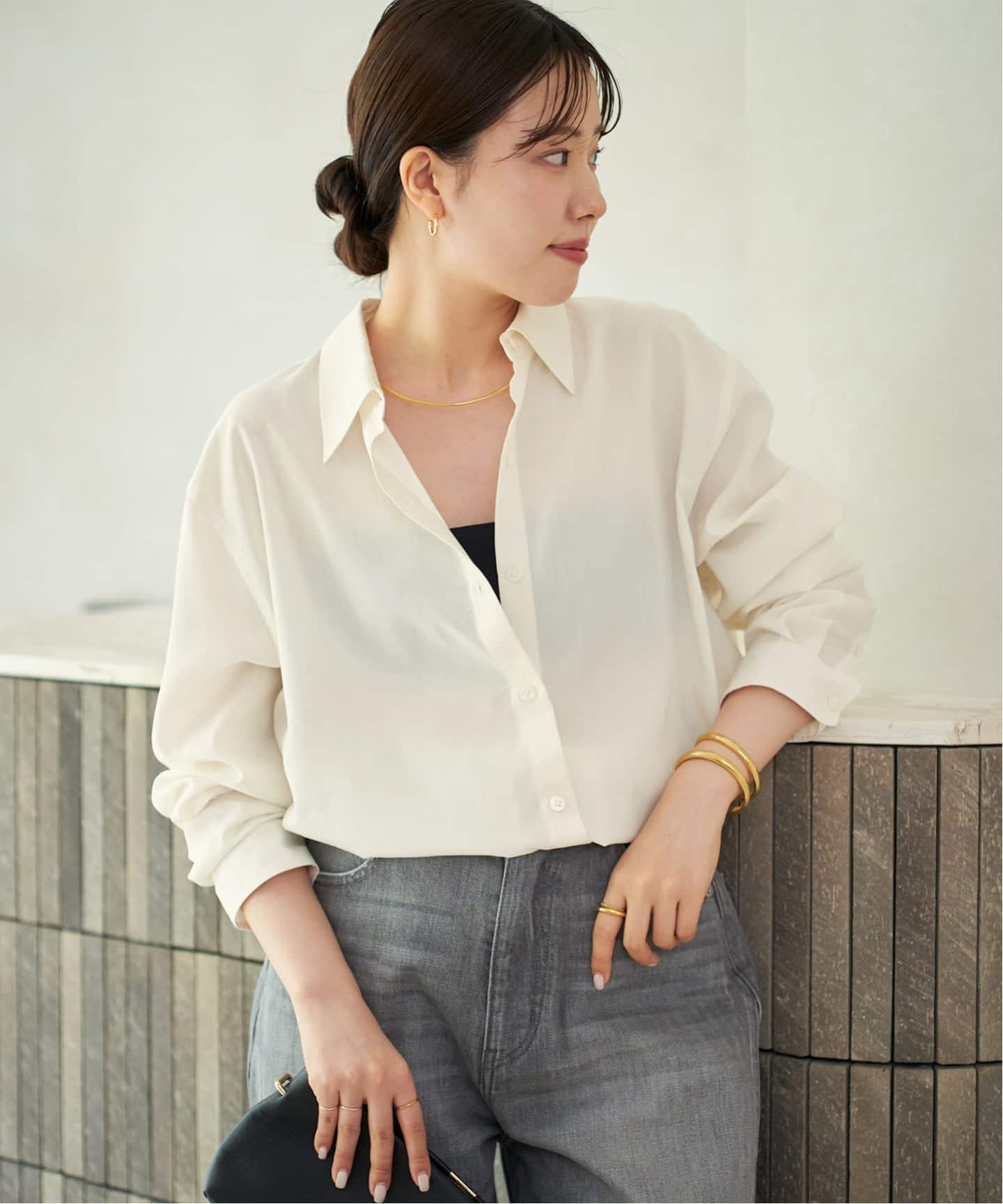 Sway Back Tuck シャツ（シャツ／ブラウス）｜Plage（プラージュ）の