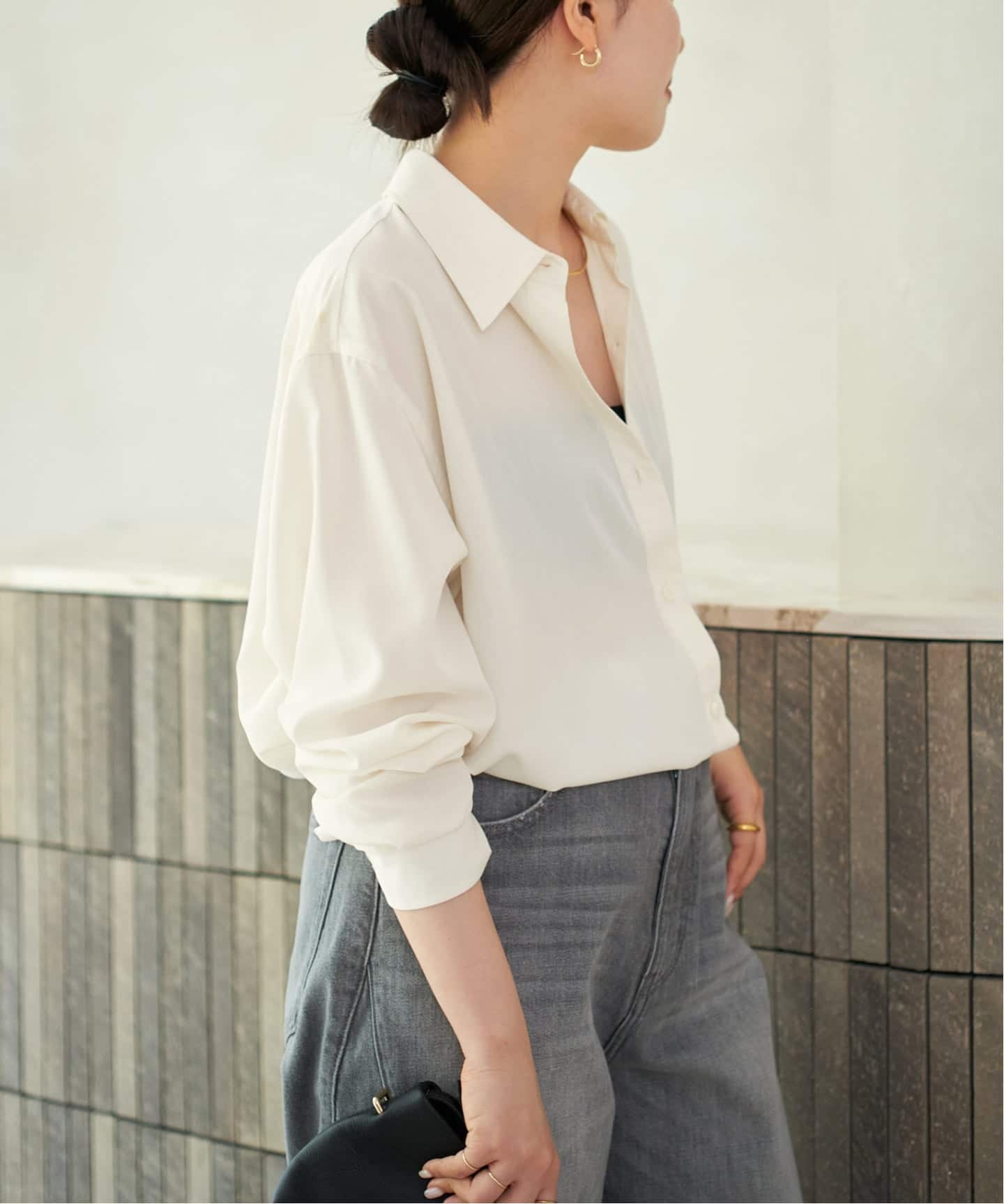 Sway Back Tuck シャツ（シャツ／ブラウス）｜Plage（プラージュ）の