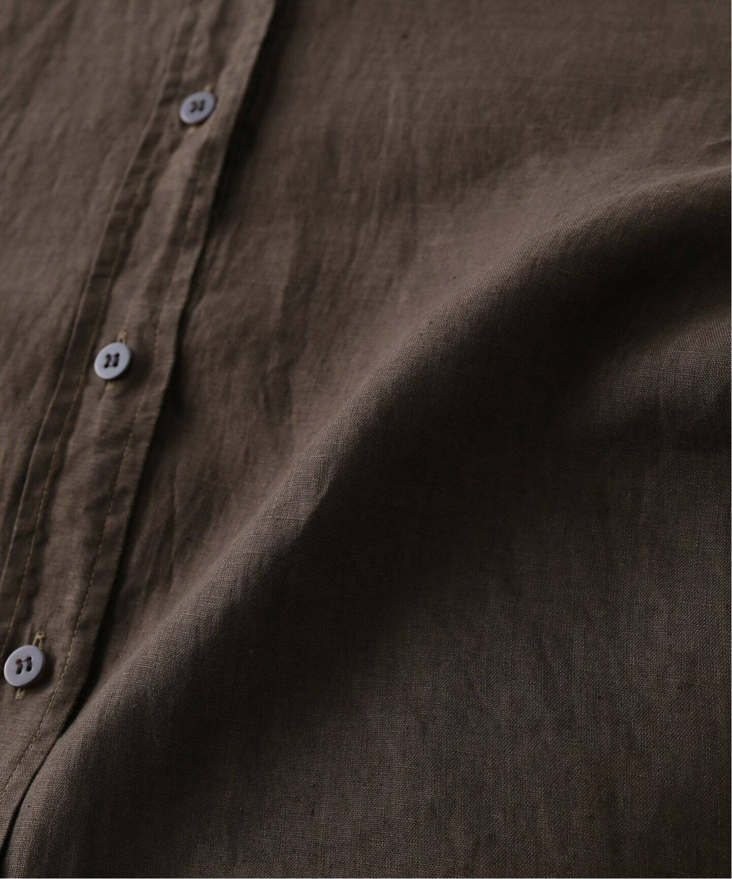 新品　plage Garment Dye Linen シャツ ブラウン Garment Dye Linen シャツ（シャツ／ブラウス）｜Plage