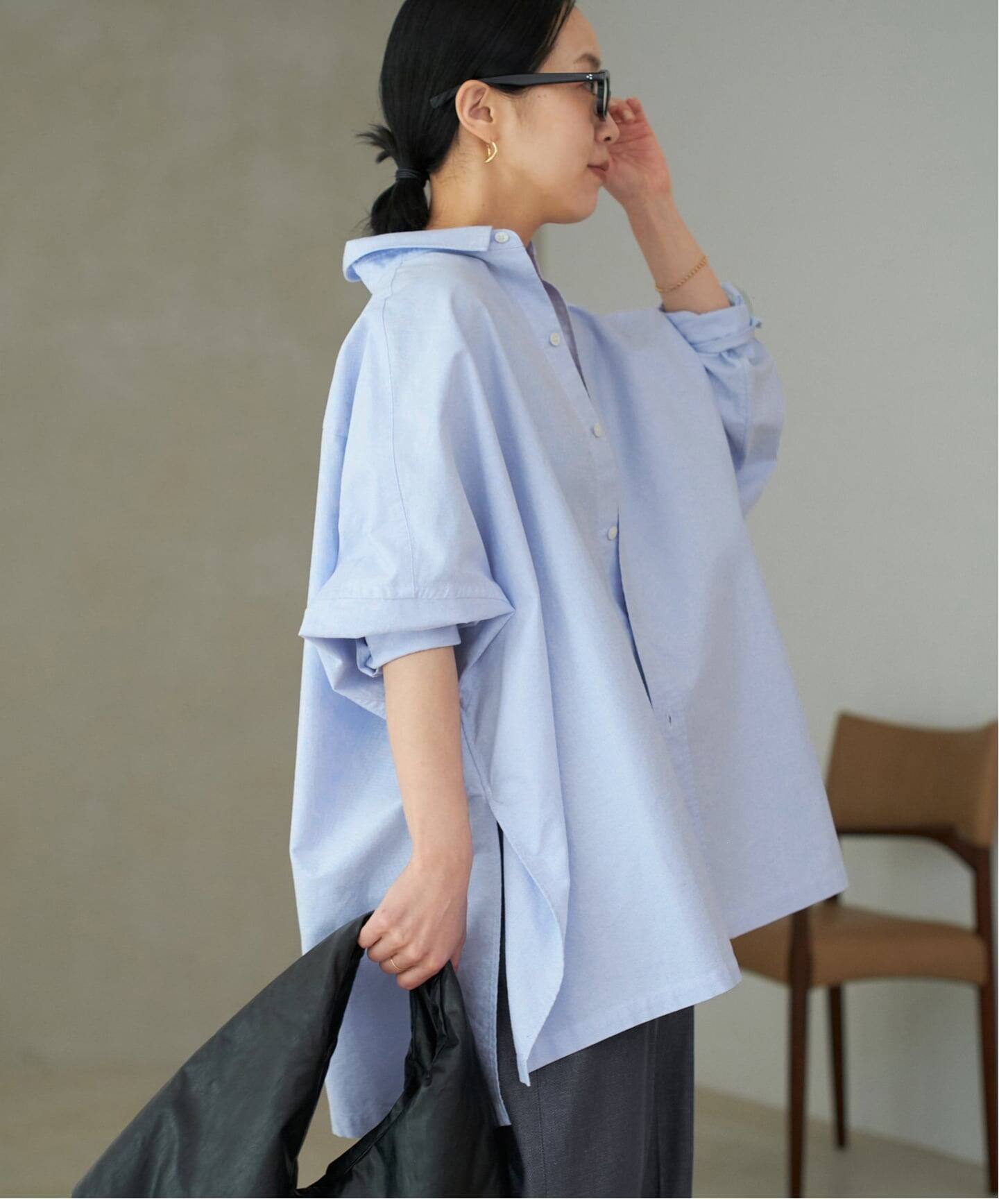 Light OX Poncho シャツ（シャツ／ブラウス）｜Plage
