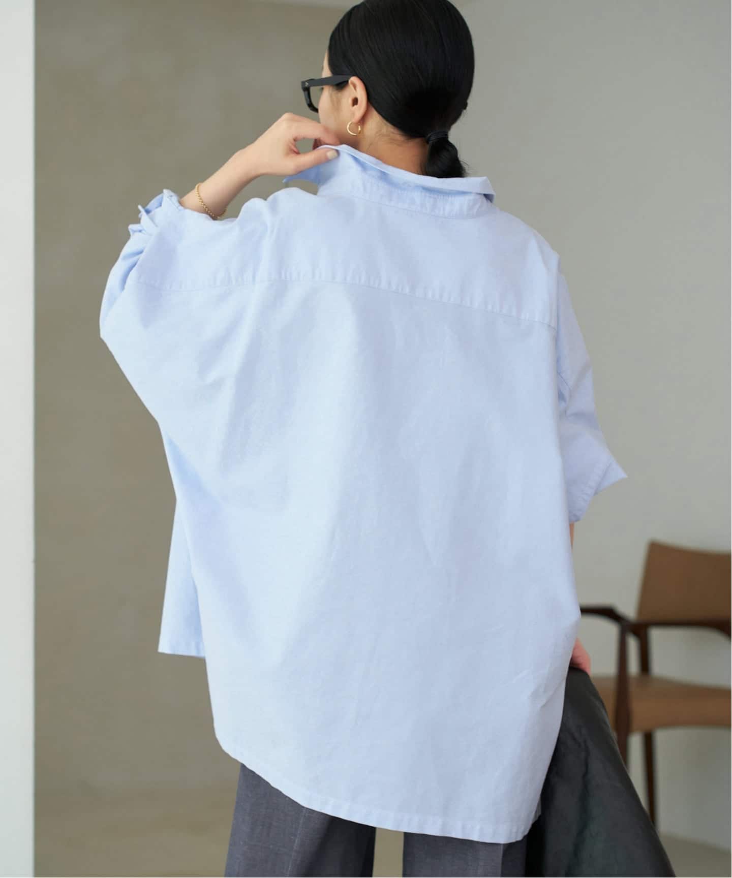 Light OX Poncho シャツ（シャツ／ブラウス）｜Plage