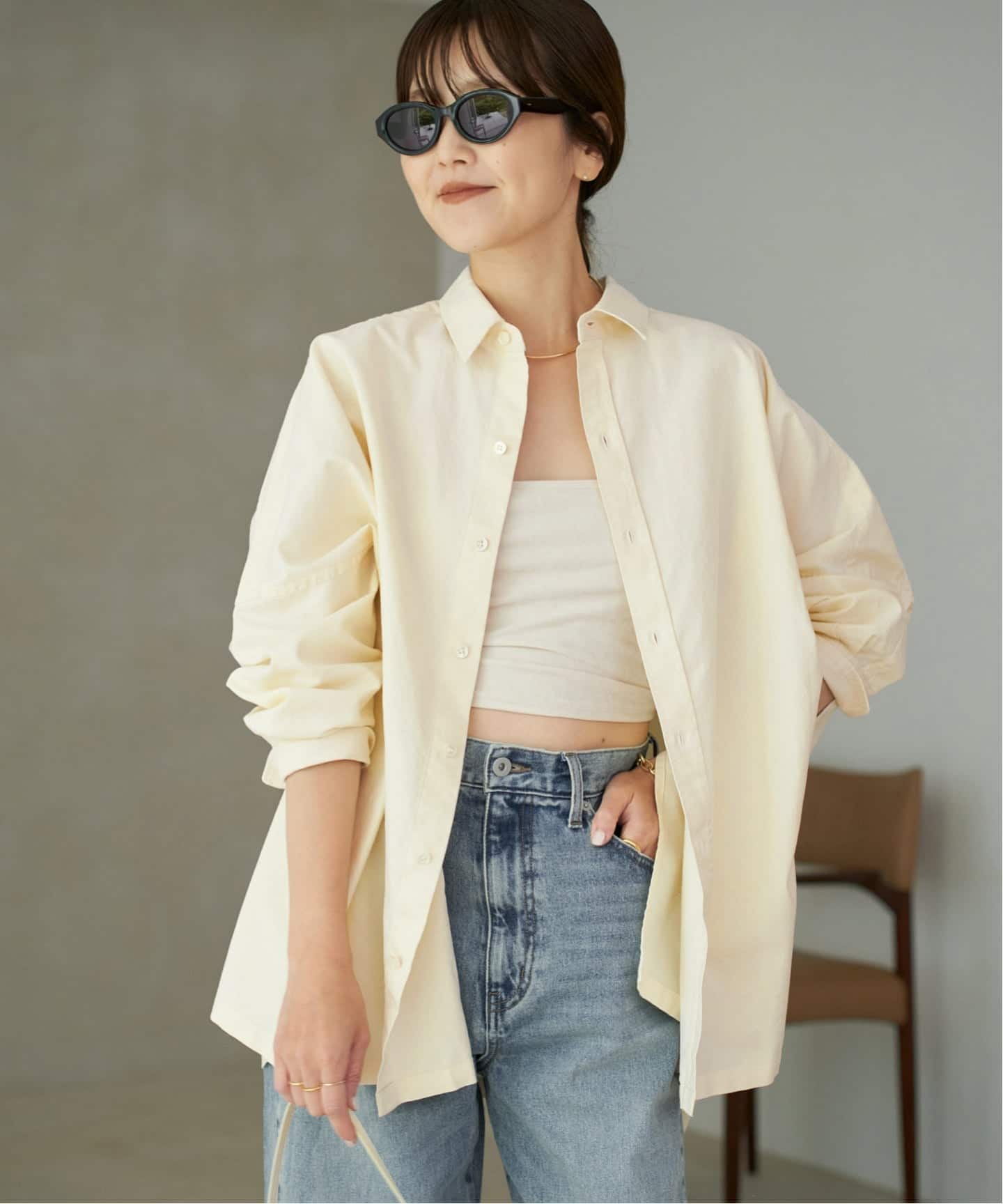 plageプラージュ ＊OX Poncho シャツ Light OX Poncho シャツ（シャツ／ブラウス）｜Plage