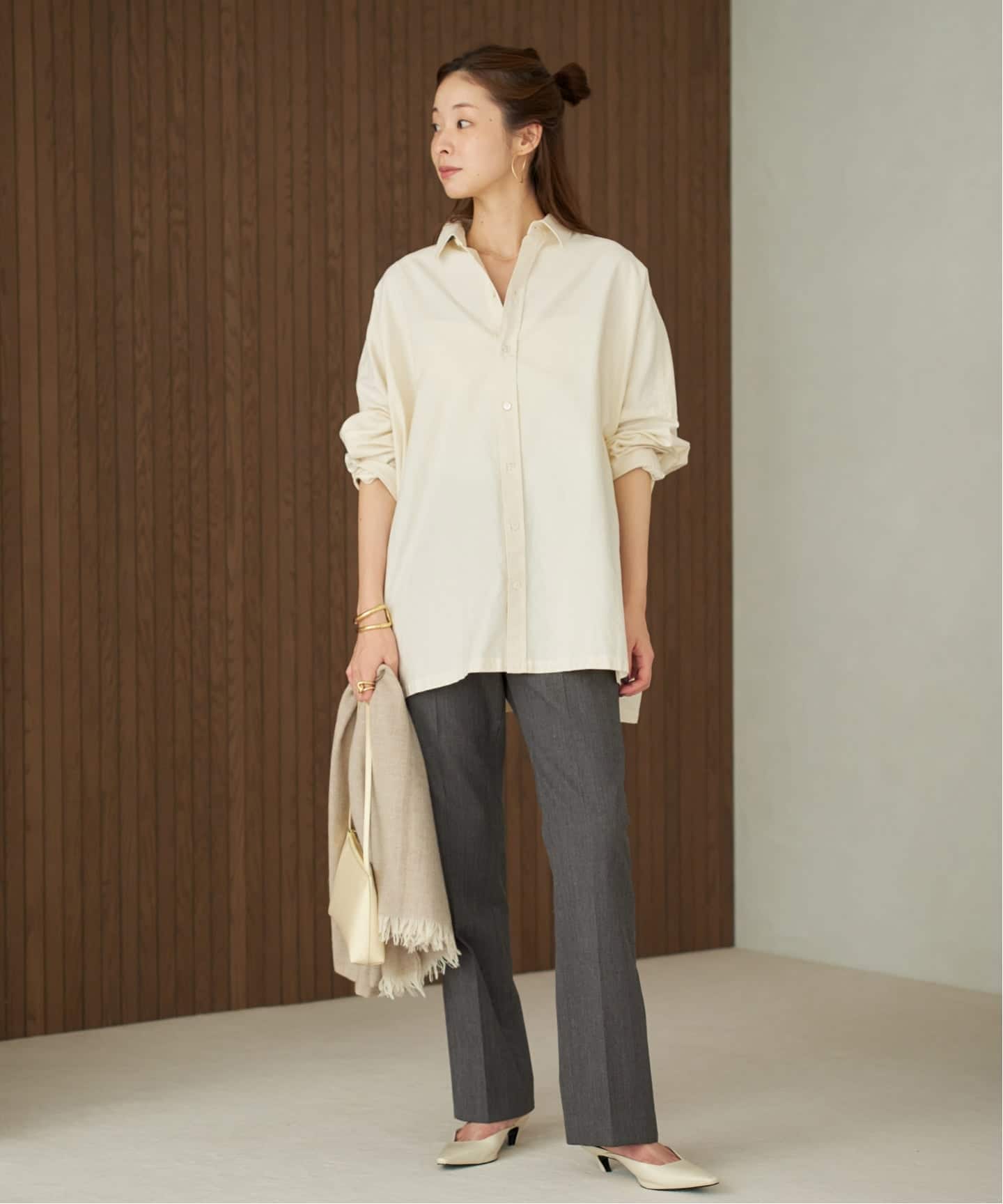 plageプラージュ ＊OX Poncho シャツ 追加》Light OX Poncho シャツ（シャツ／ブラウス）｜Plage