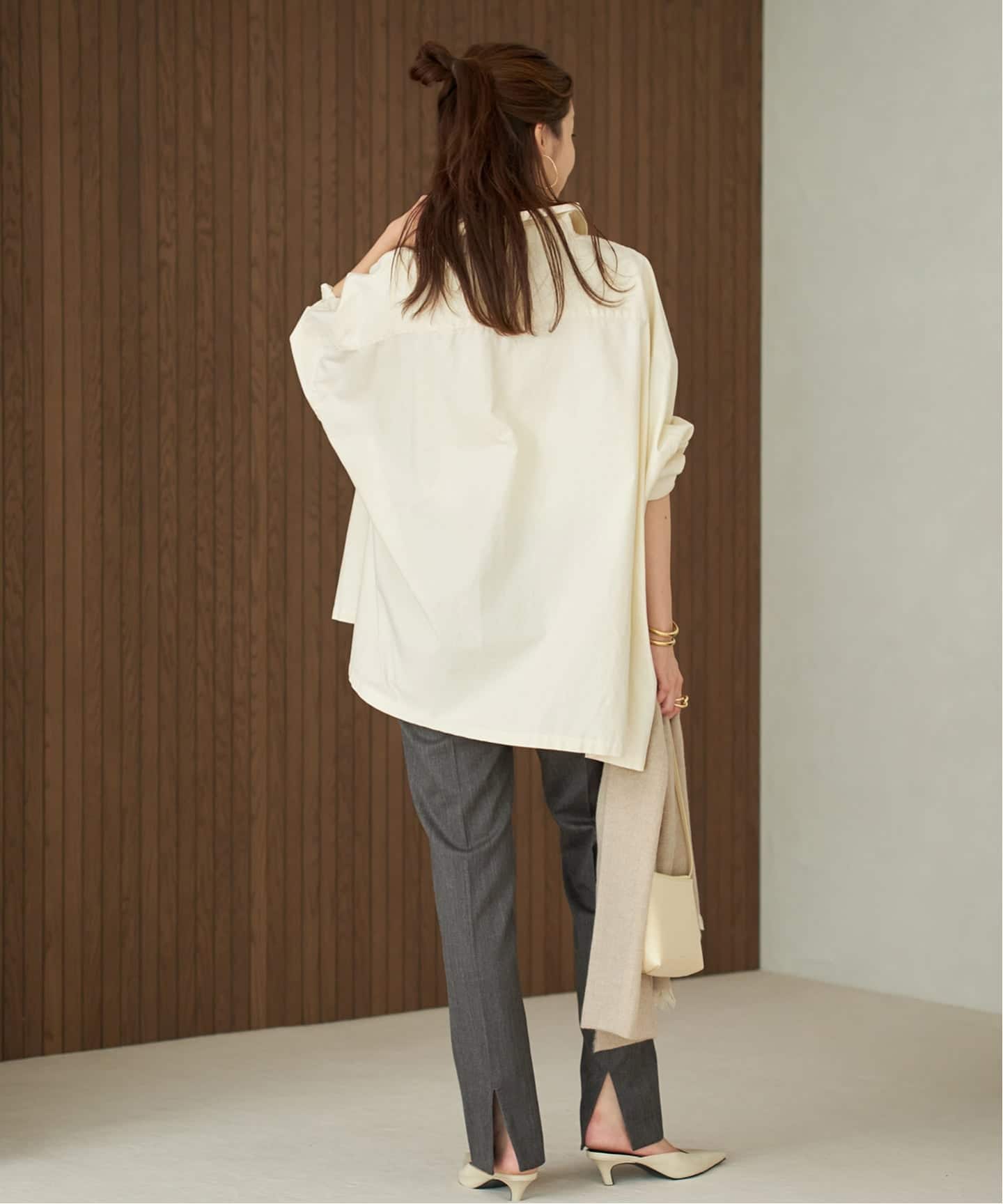 plage OXポンチョシャツ　サックスブルー 追加》Light OX Poncho シャツ（シャツ／ブラウス）｜Plage