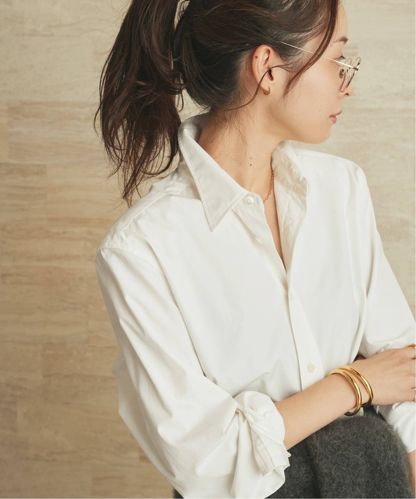 Power Shoulder シャツ（シャツ／ブラウス）｜Plage（プラージュ）の
