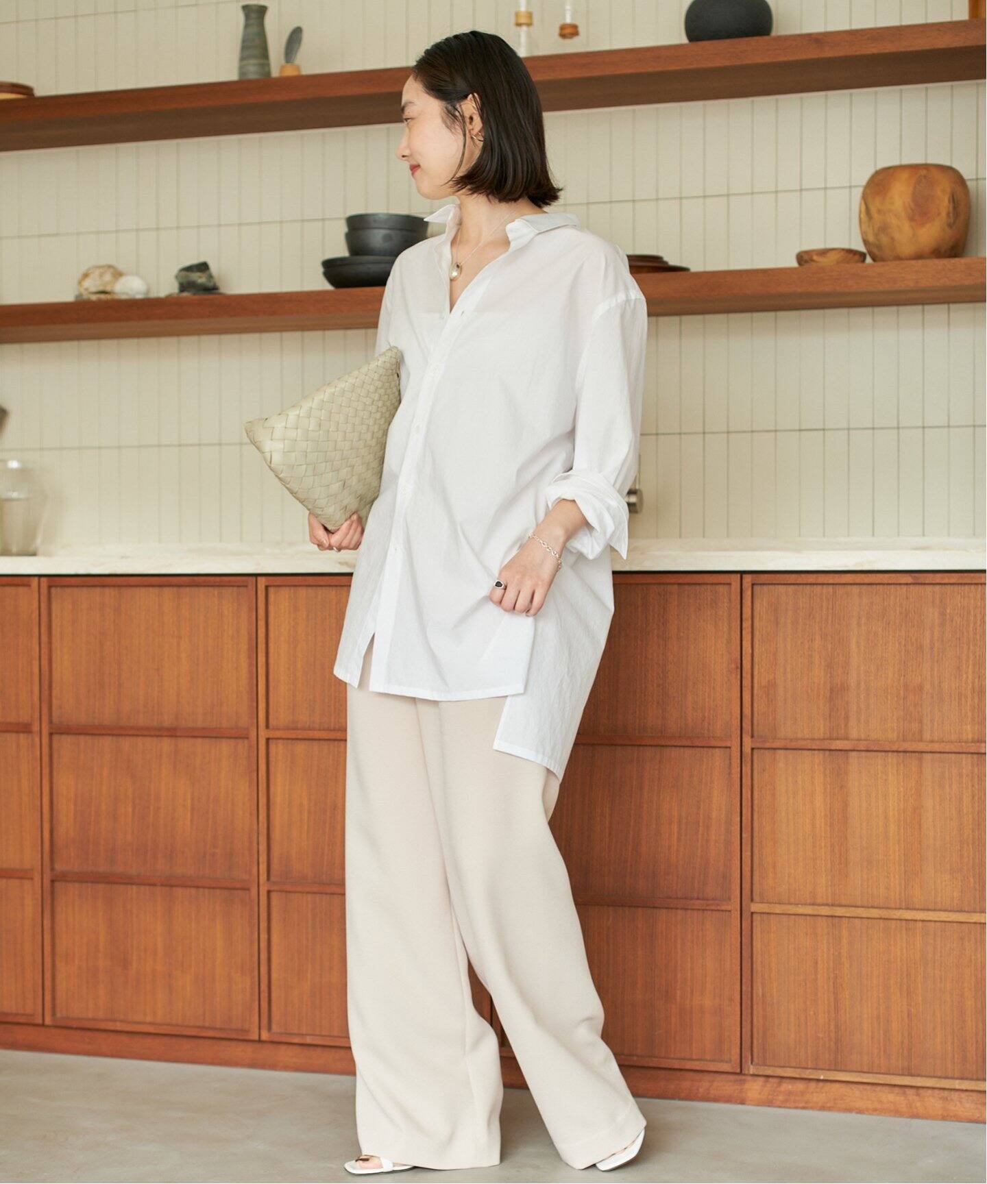 h@h 美品 Plage(プラージュ)リネンロングシャツ plage（プラージュ）の「リネンロングシャツ◇（シャツ/ブラウス