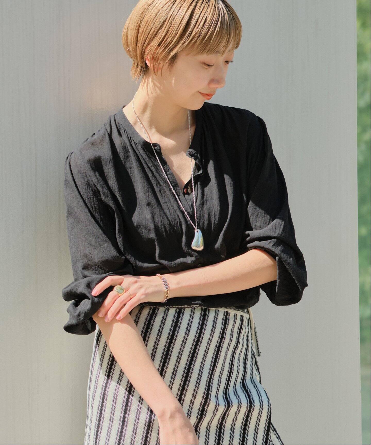 Airy Band Collar シャツ（シャツ／ブラウス）｜Plage（プラージュ）の 