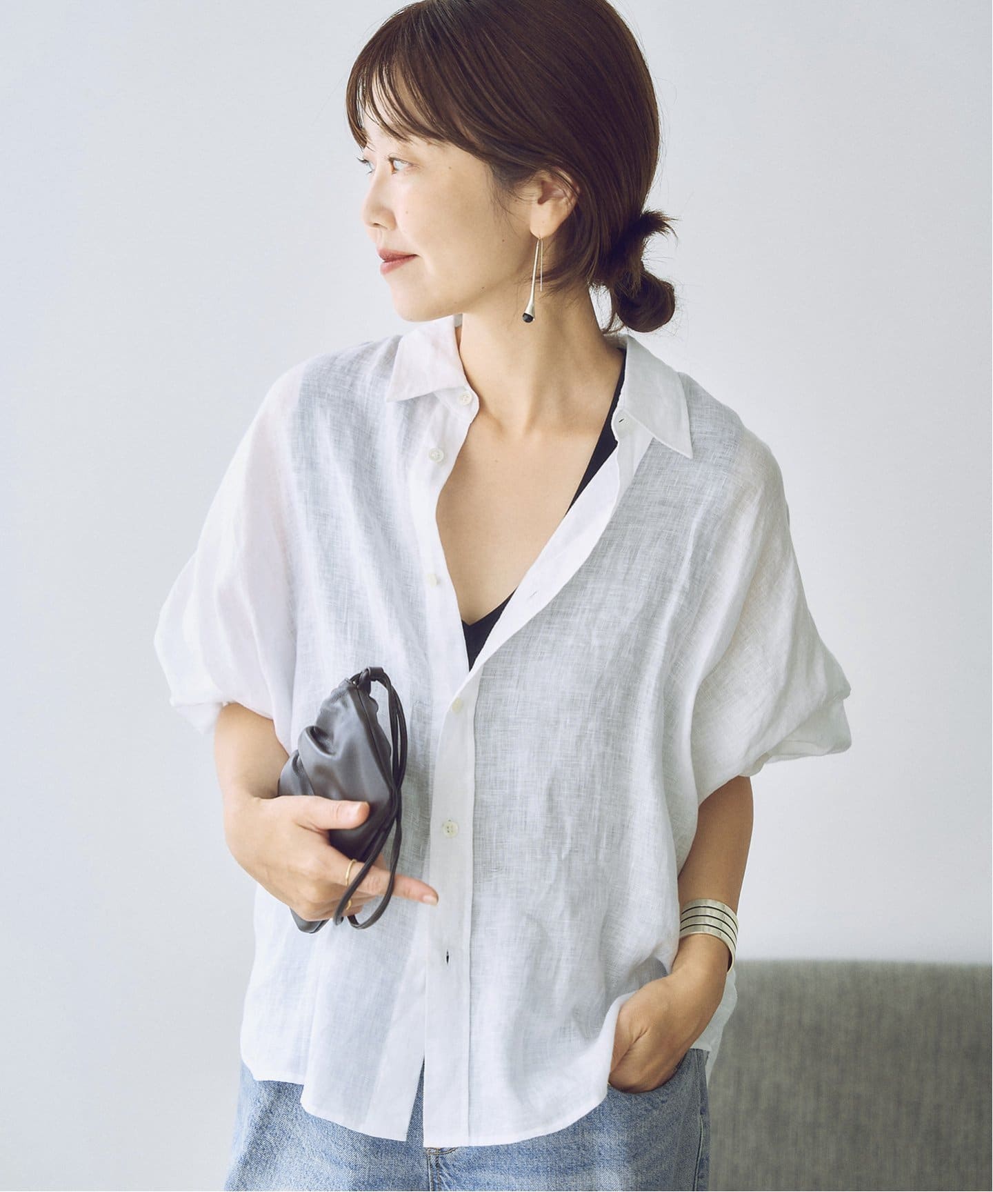 追加》Linen Short シャツ（シャツ/ブラウス）｜Plage